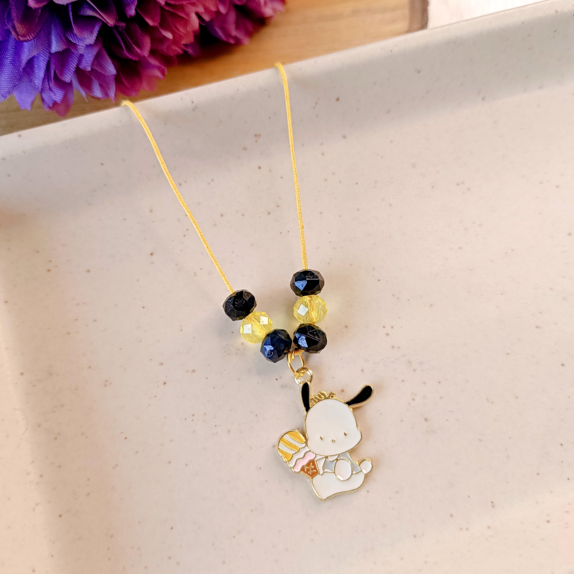 Little Pup with Icecream Pendant & Bracelet Set