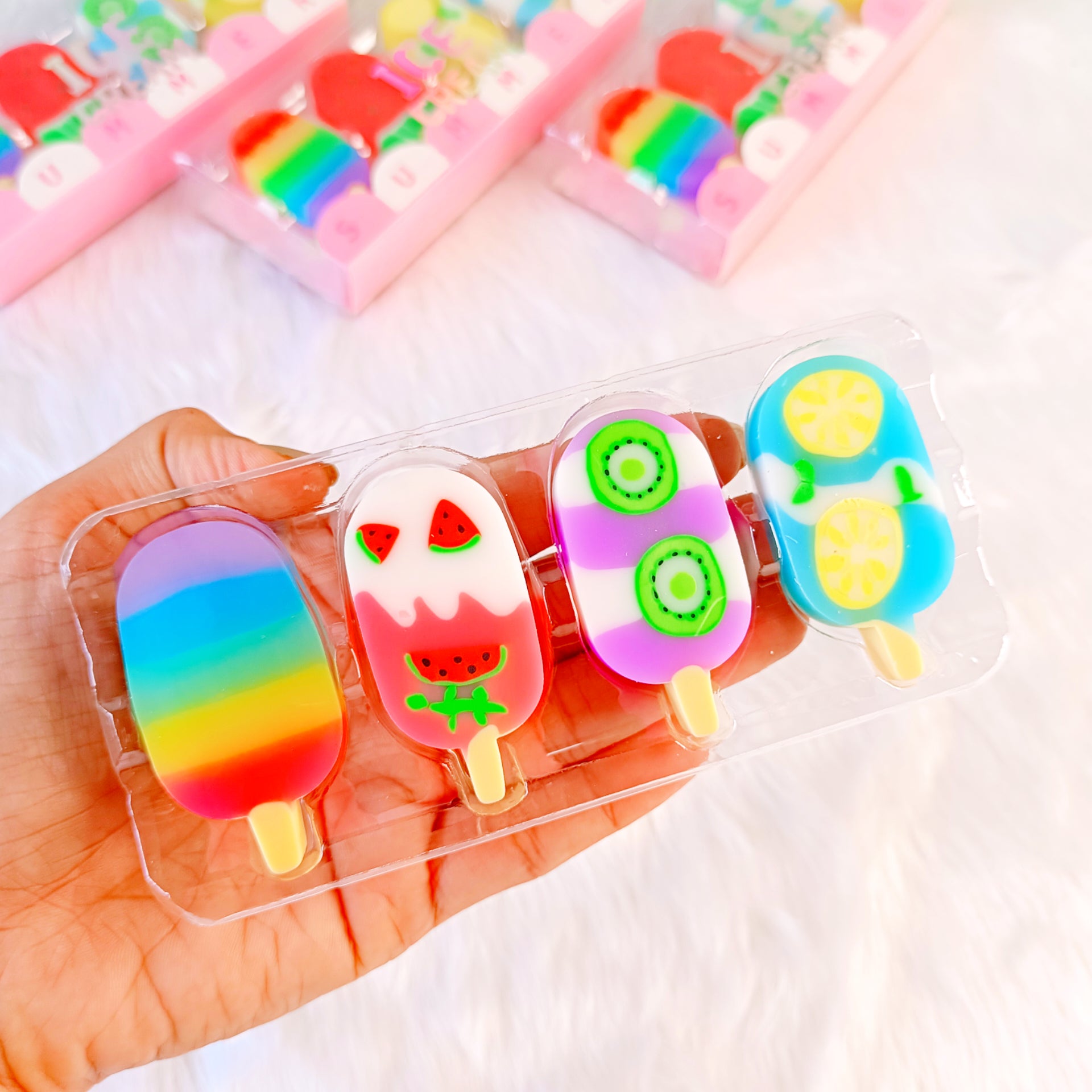 Popsicles Theme Eraser Set