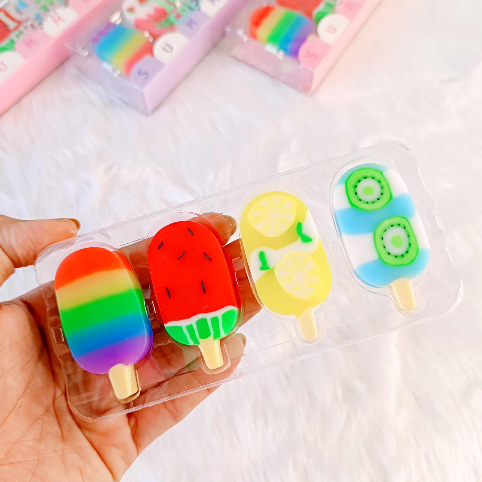Popsicles Theme Eraser Set