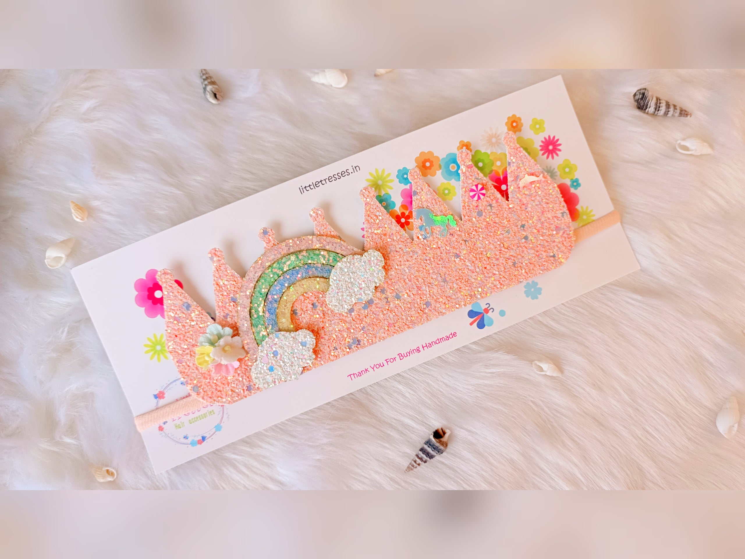 Rainbow Customised Name Crown - Available in 13 colors