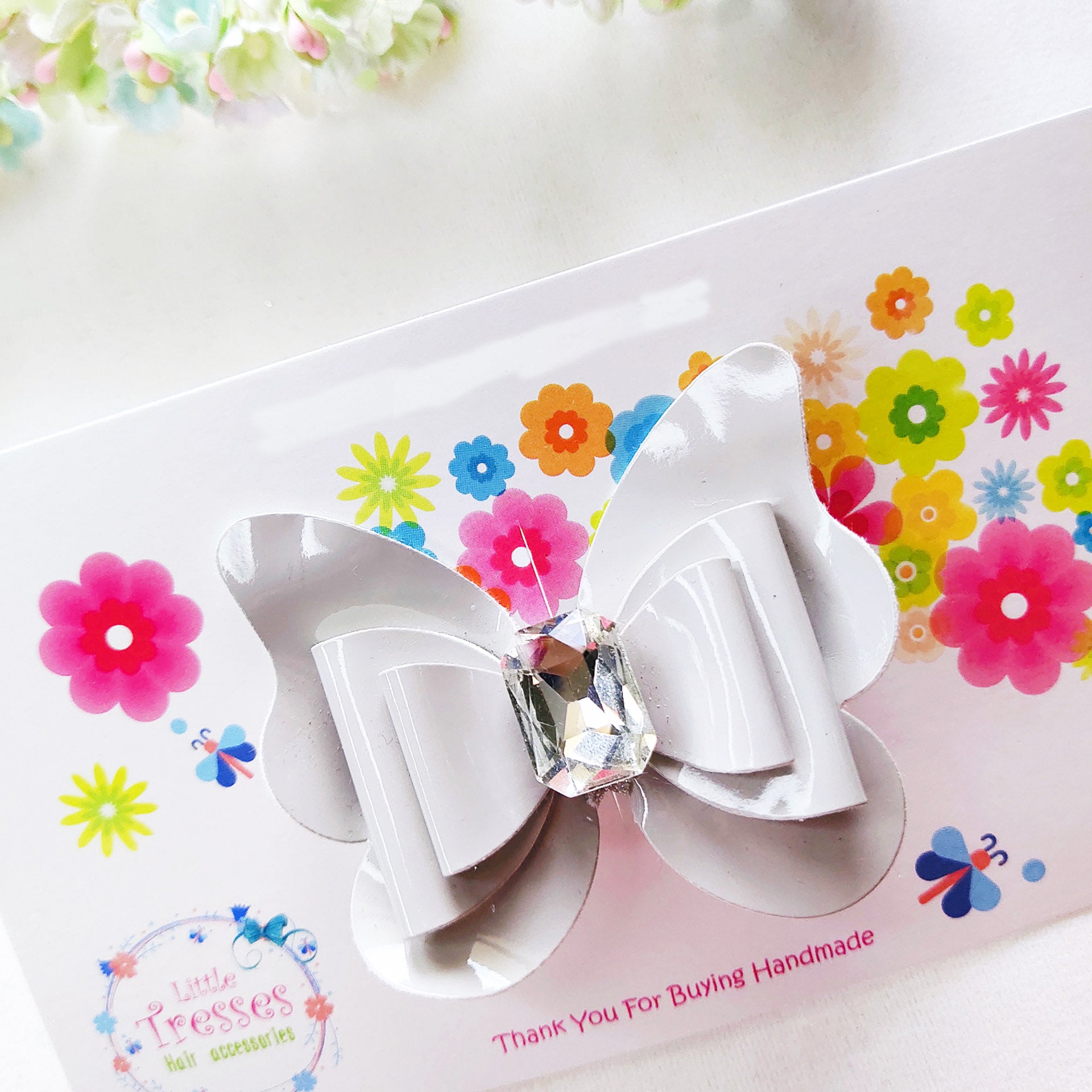 Butterfly Clip - Glossy Light Grey