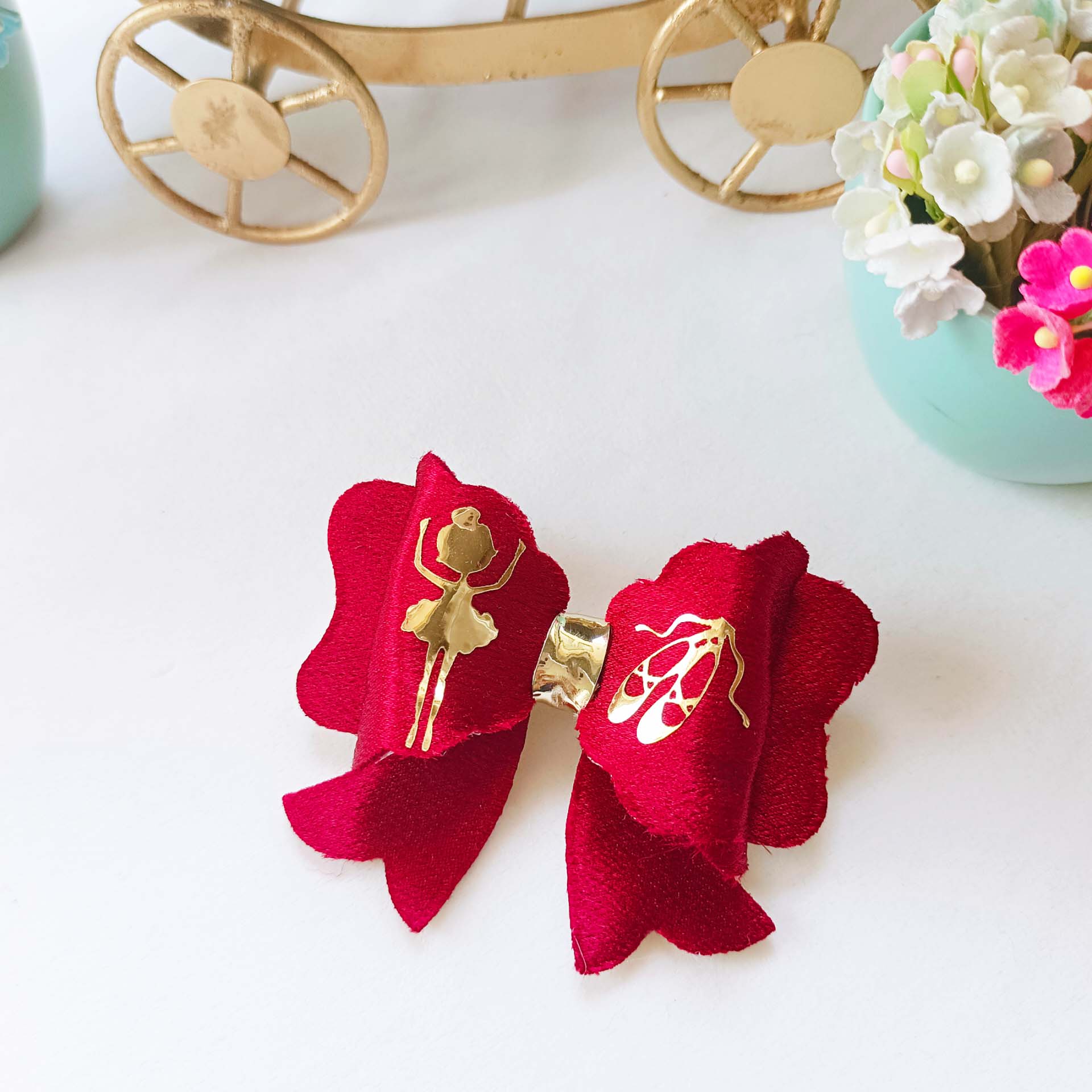 Ballerina Alligator Clip - Maroon