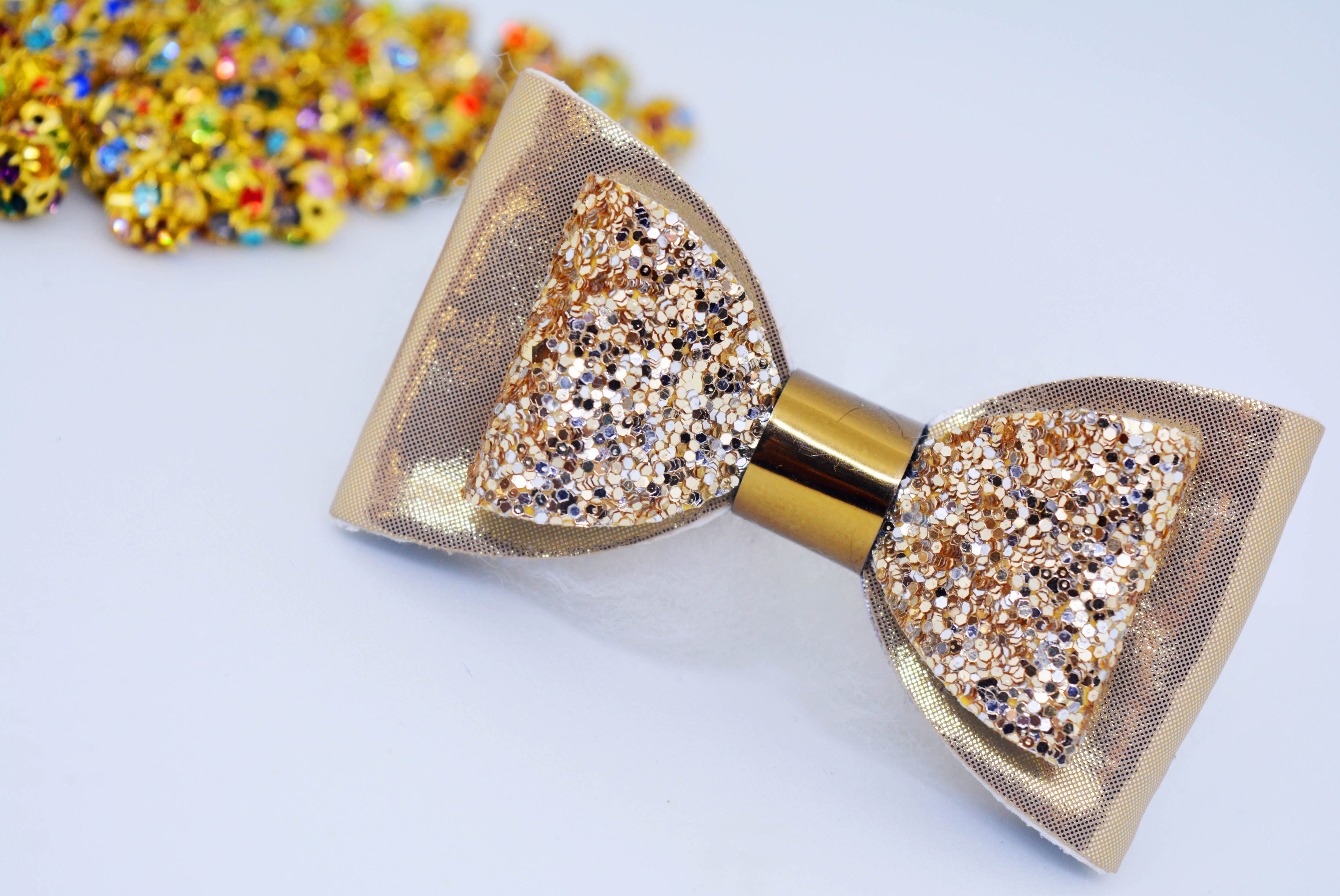 Double Layer Bow Clip - Golden