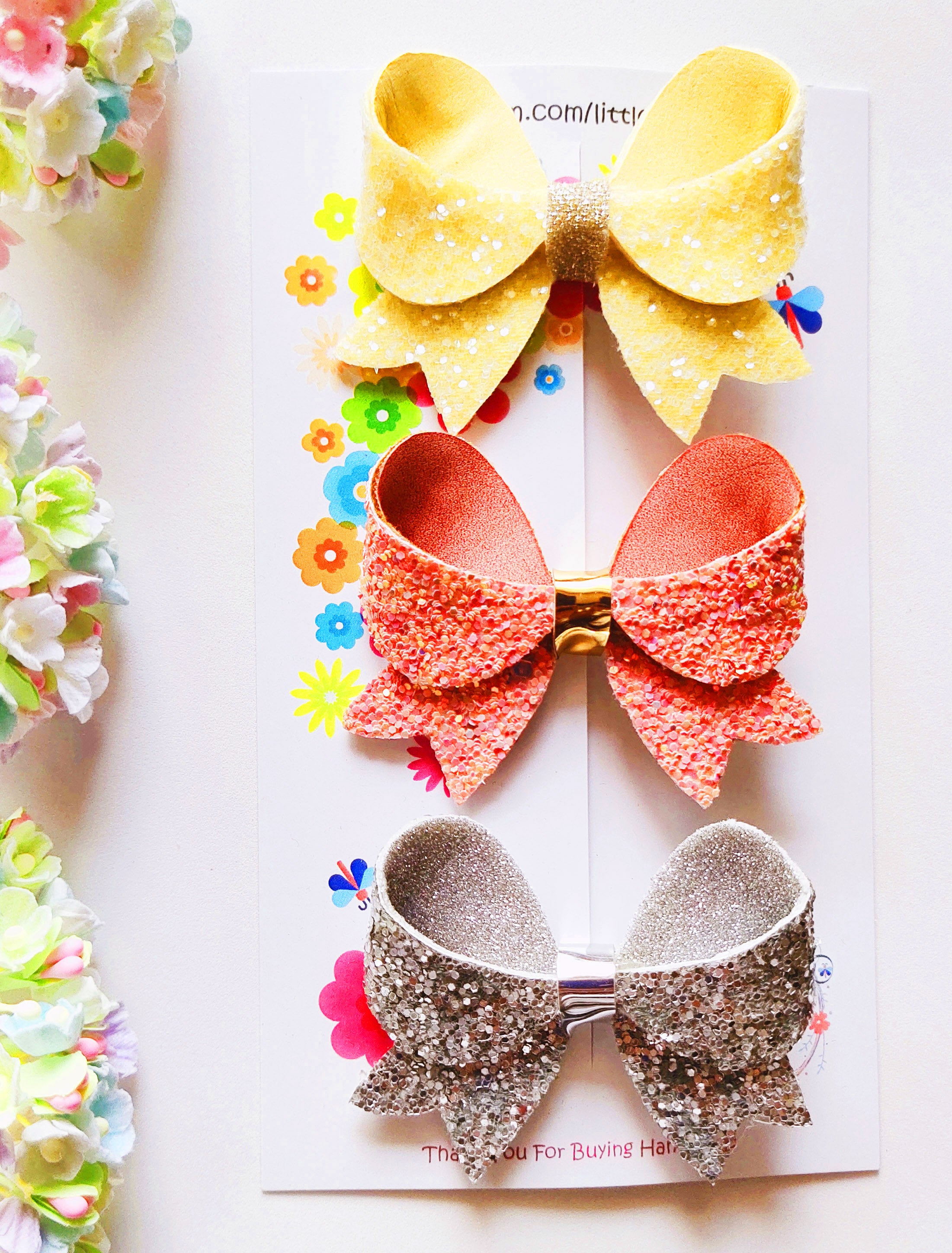Combo of 3 Designer Loopy Bows - Style 2