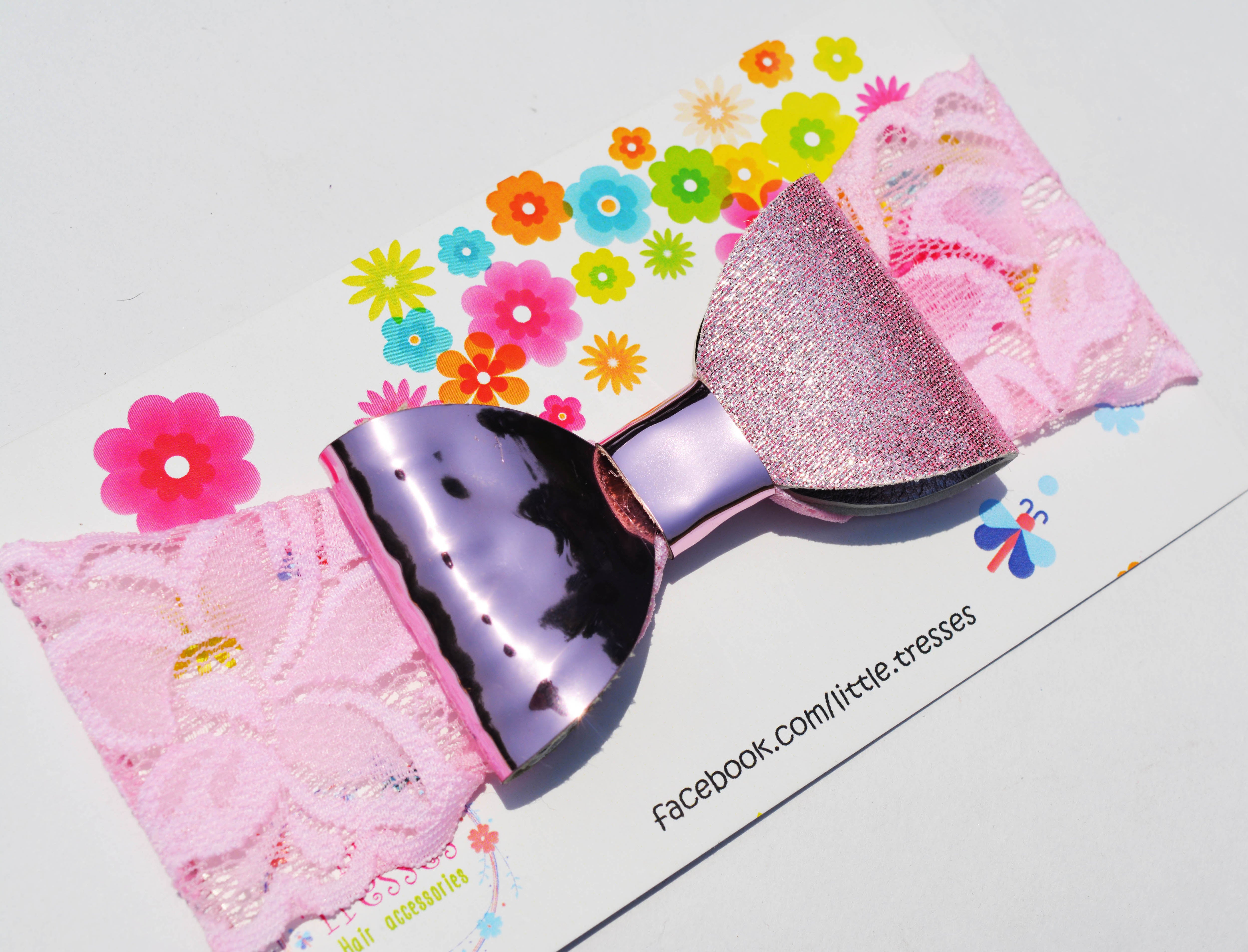 Double Tone Bow Broad Soft Band - Light Pink