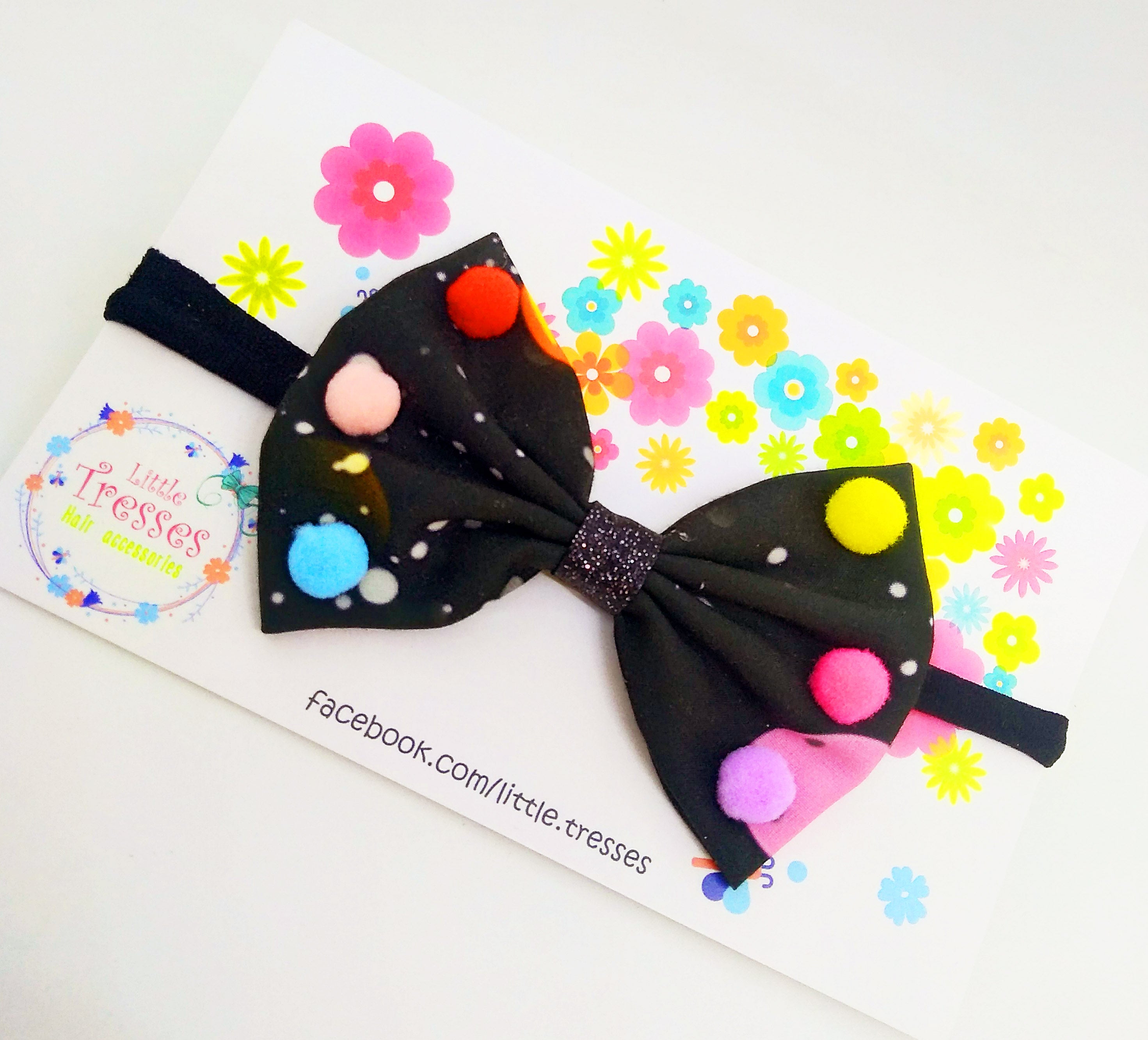 Pinched Bow Soft Headband - Galaxy
