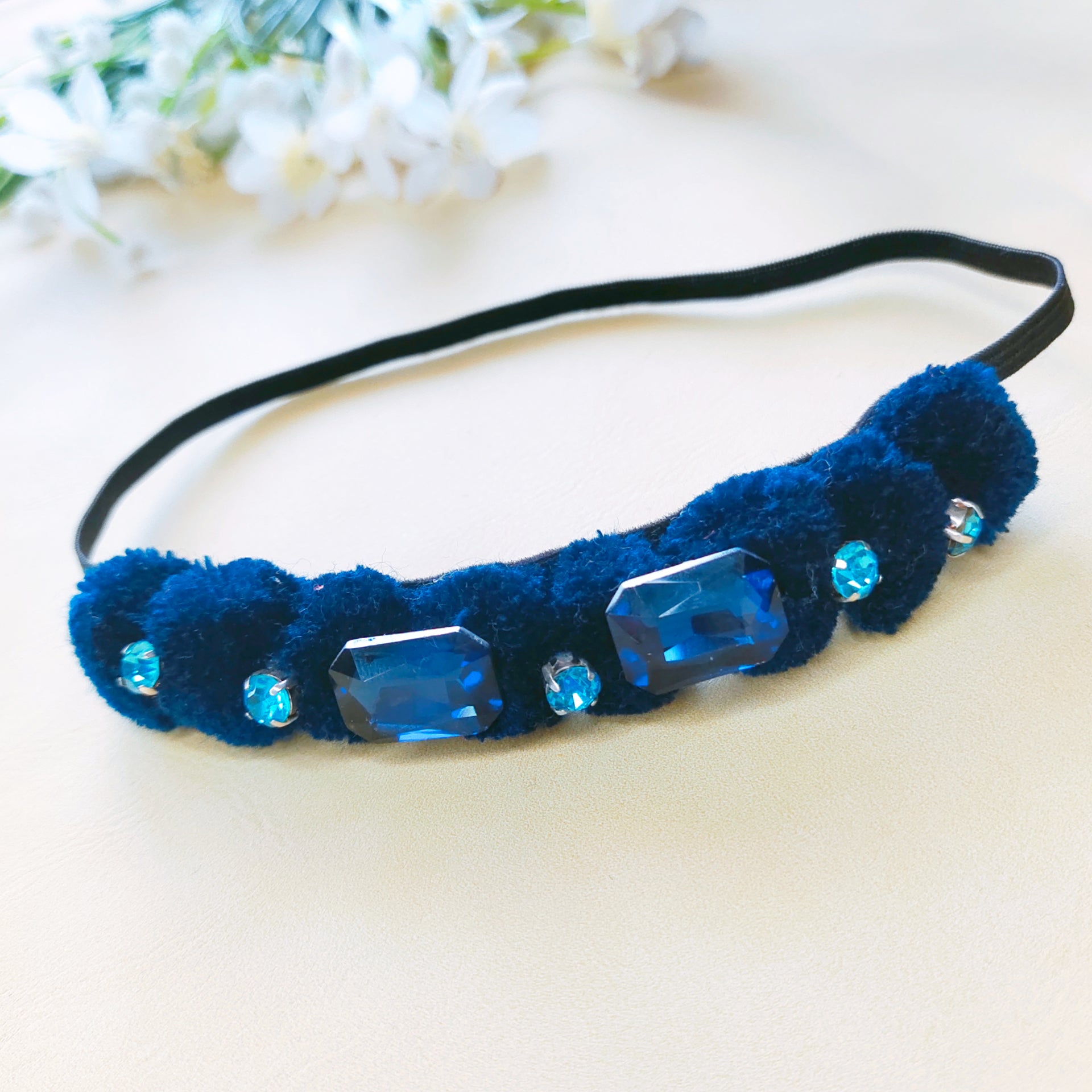 Tiara Stretchable Headband - Royal Blue