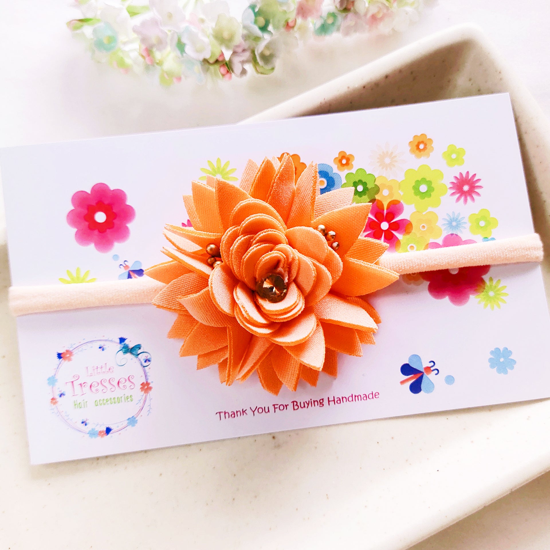Flower Headband - Peach