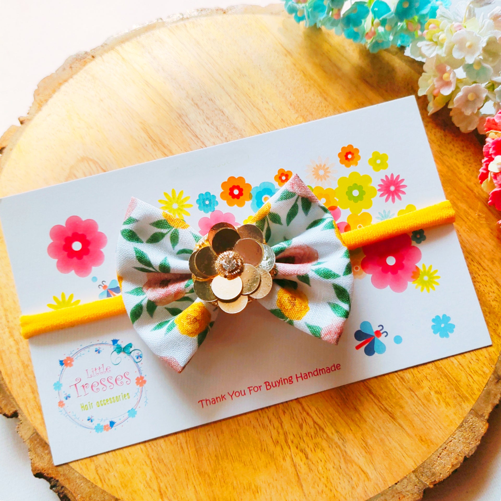 Forest Love with Flower Headband - Yellow