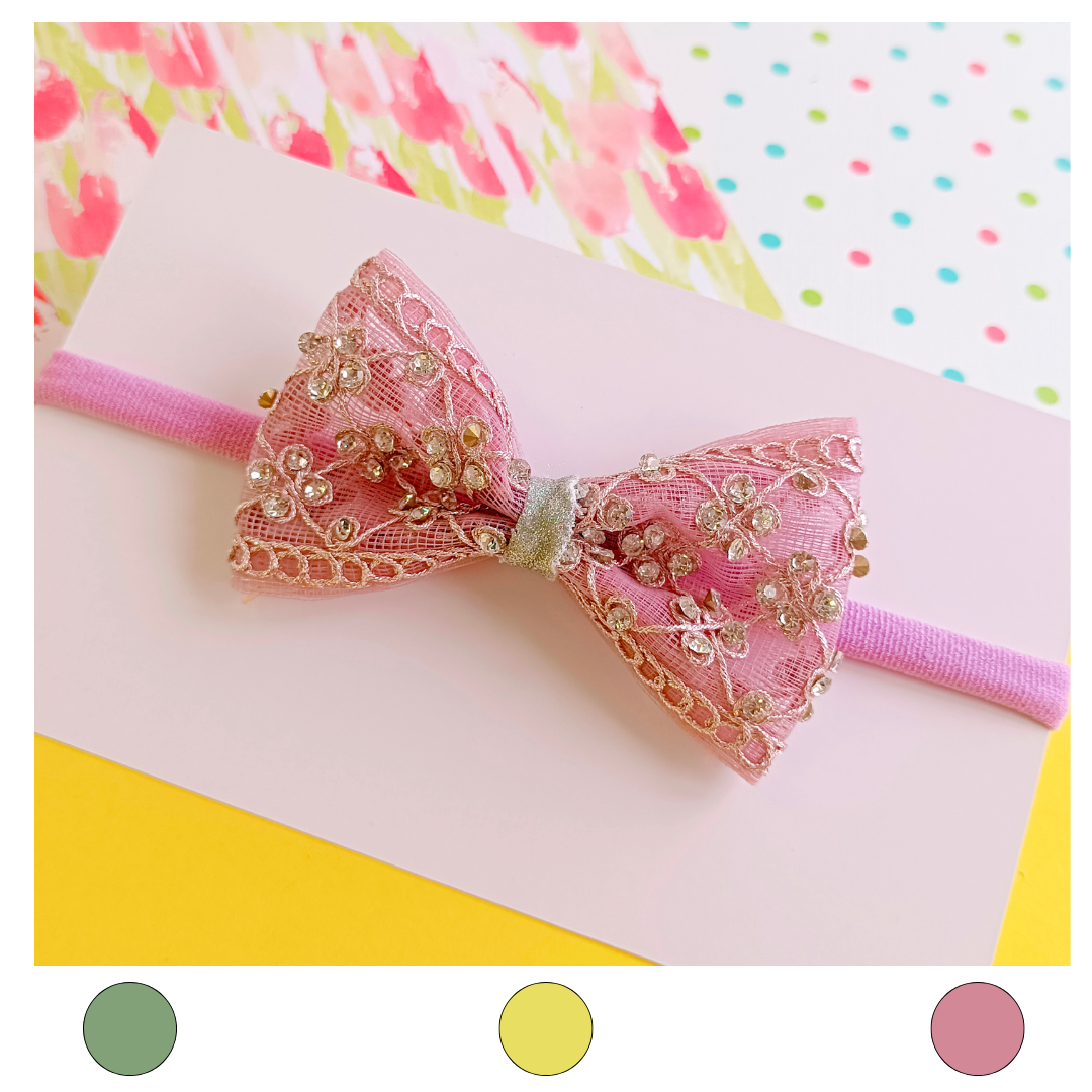 Zari on Net Bow Soft Headband