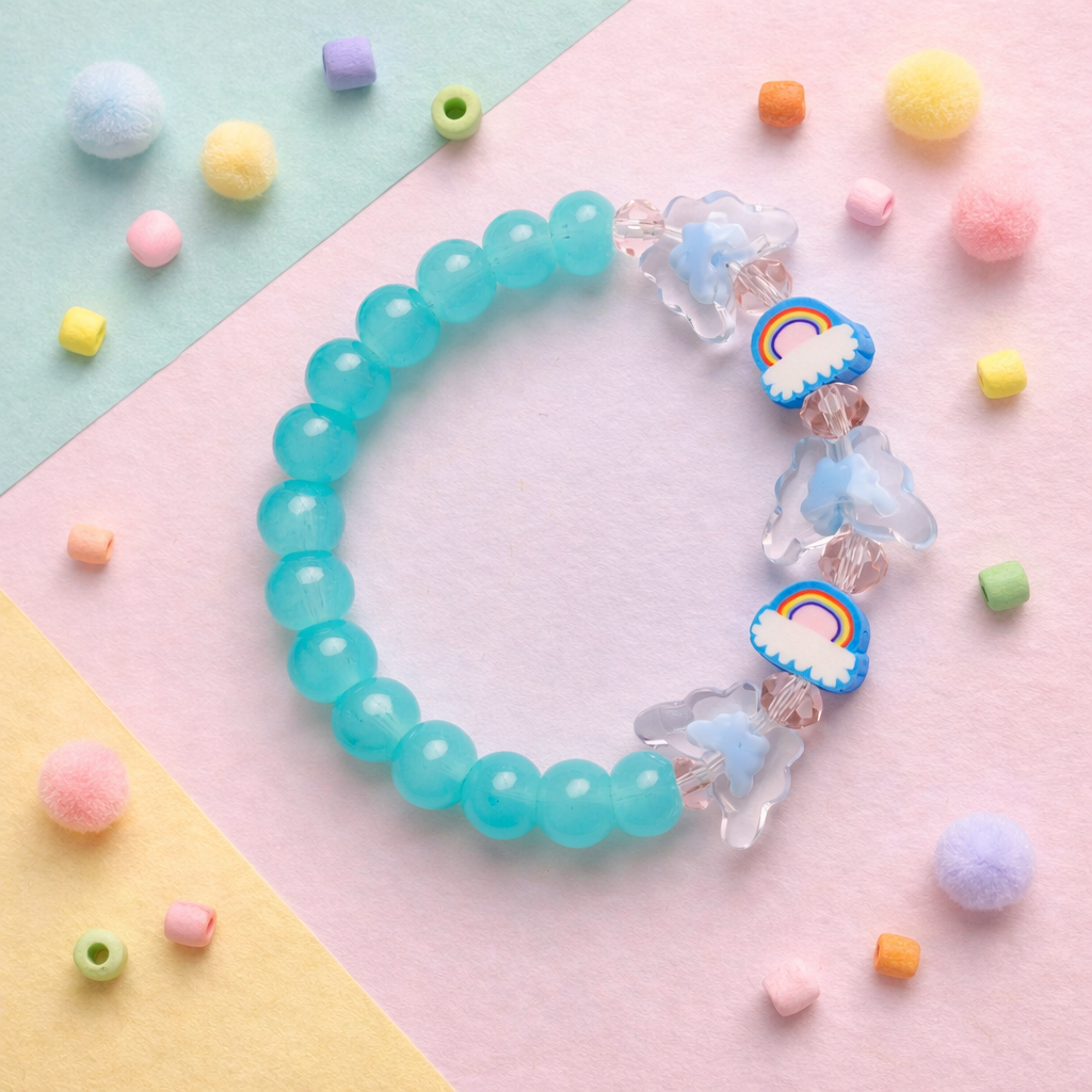Blue Rainbow & Butterfly Bracelet