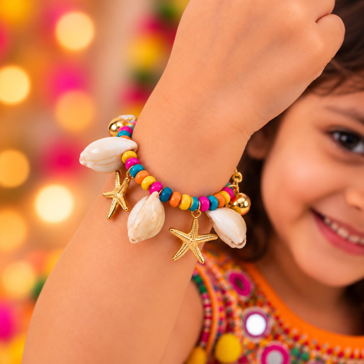 Navratri Kaudi, Star & Ghunghroo Bracelet