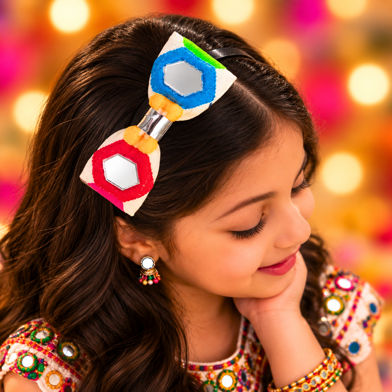 Sheesha Navratri Headband – White