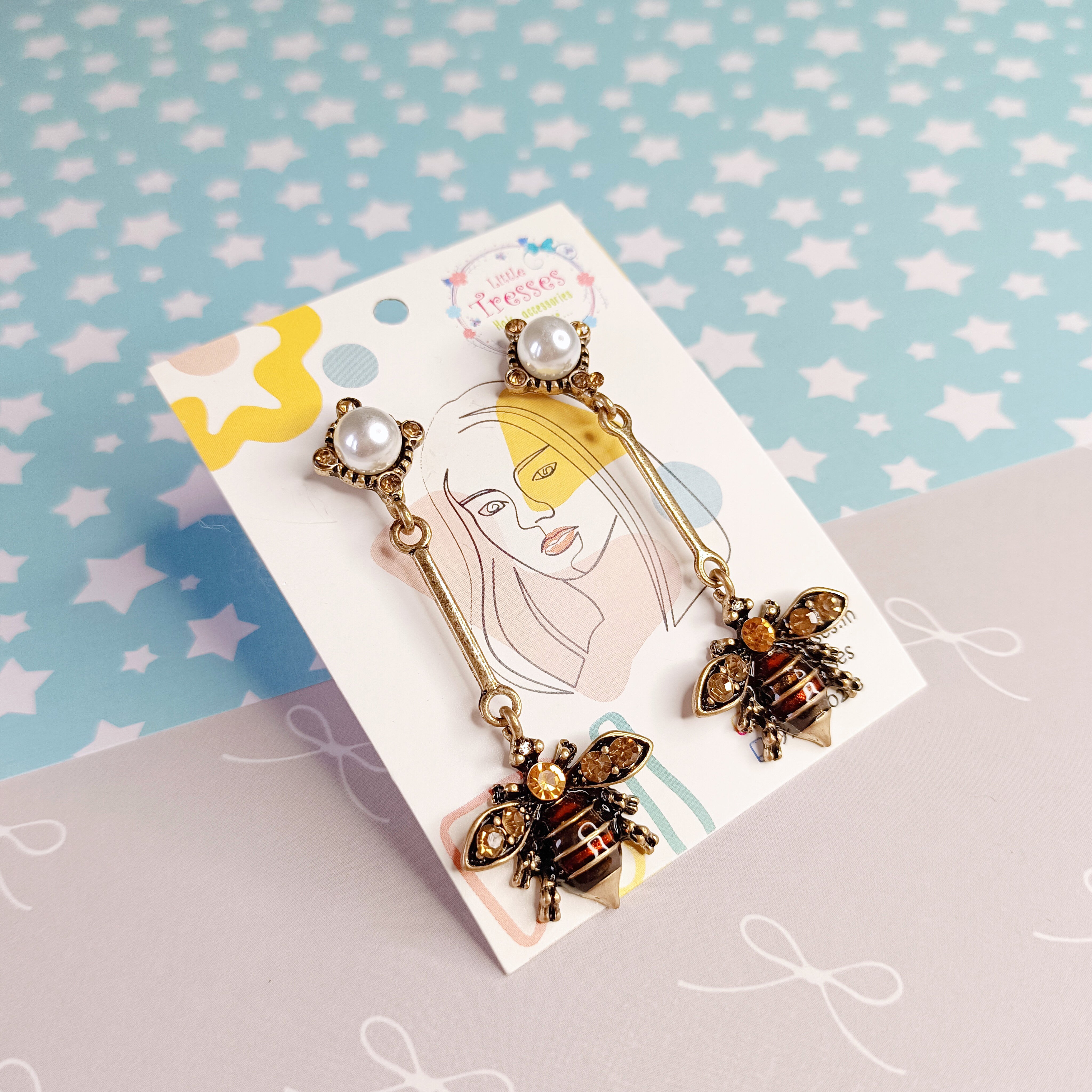 Honey Bee Dangler Earring