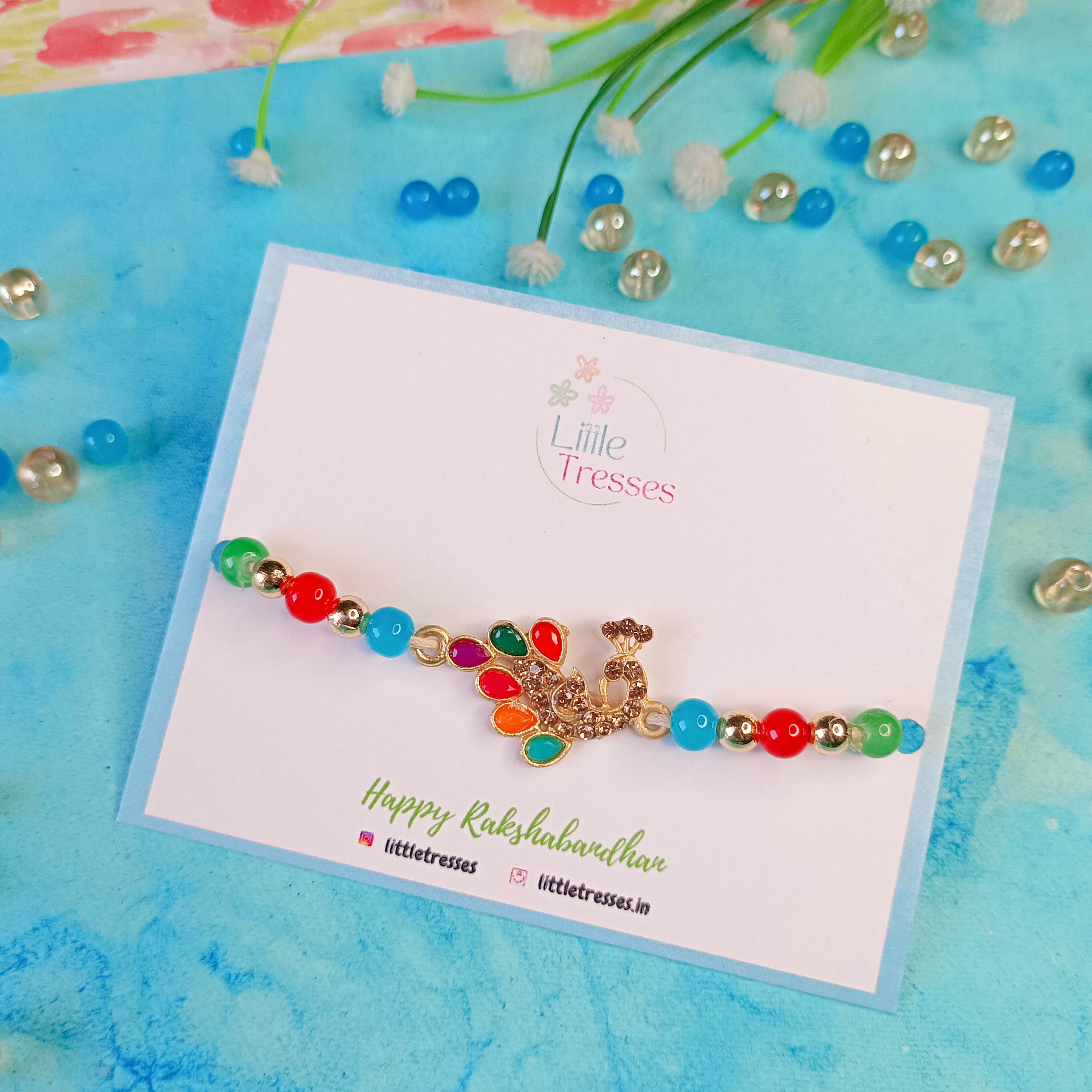 Multicolor Peacock Rakhi