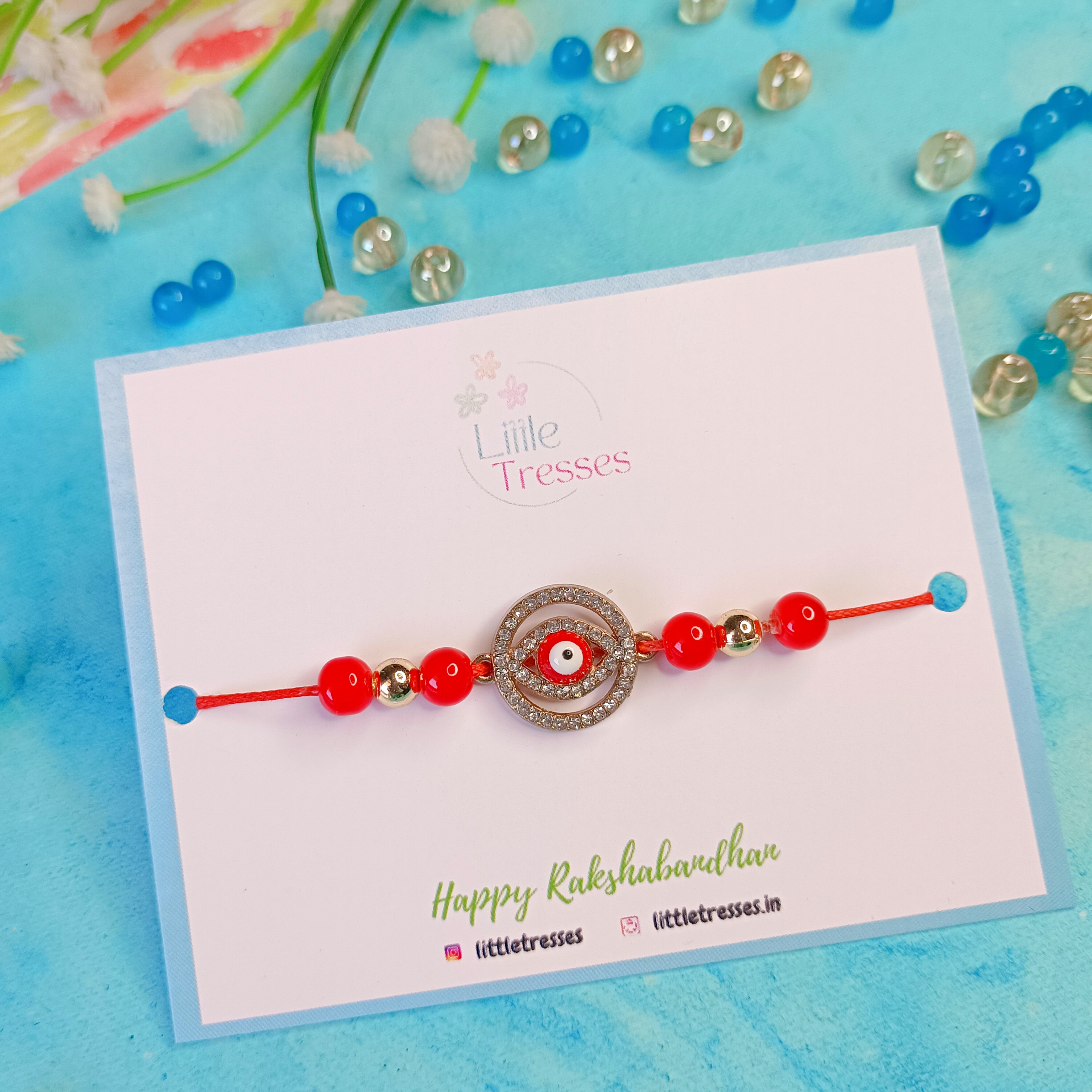 Red Evil Eye Rakhi