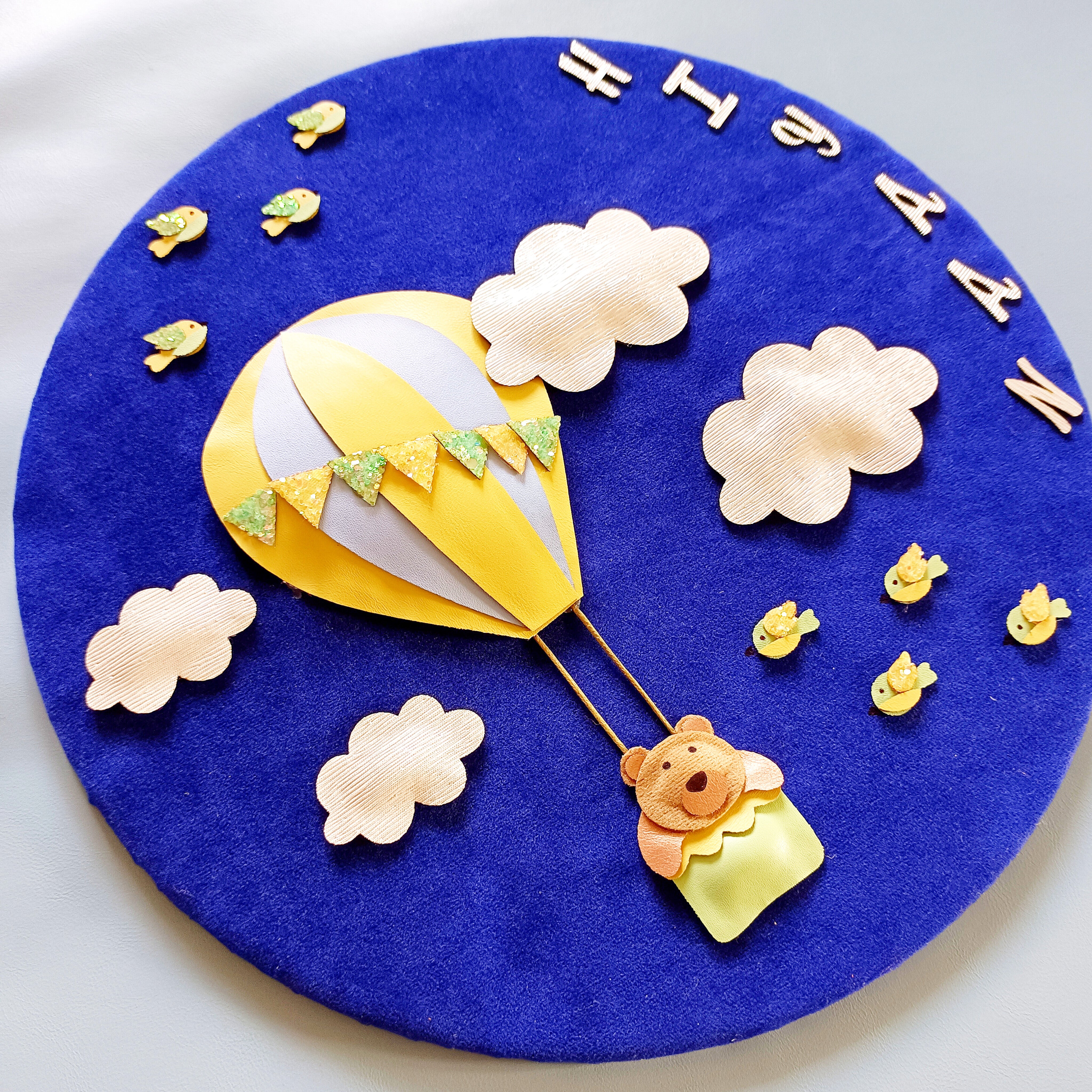 #HotAirBalloonBanner #CustomKidsDecor #WhimsicalKidsDecor #BearInBasket #HandmadeWithLove #PersonalizedKidDecor #AdventureAwaits #KidsRoomDecor #BirdsAndClouds #UniqueBirthdayDecor #HotAirBalloonTheme