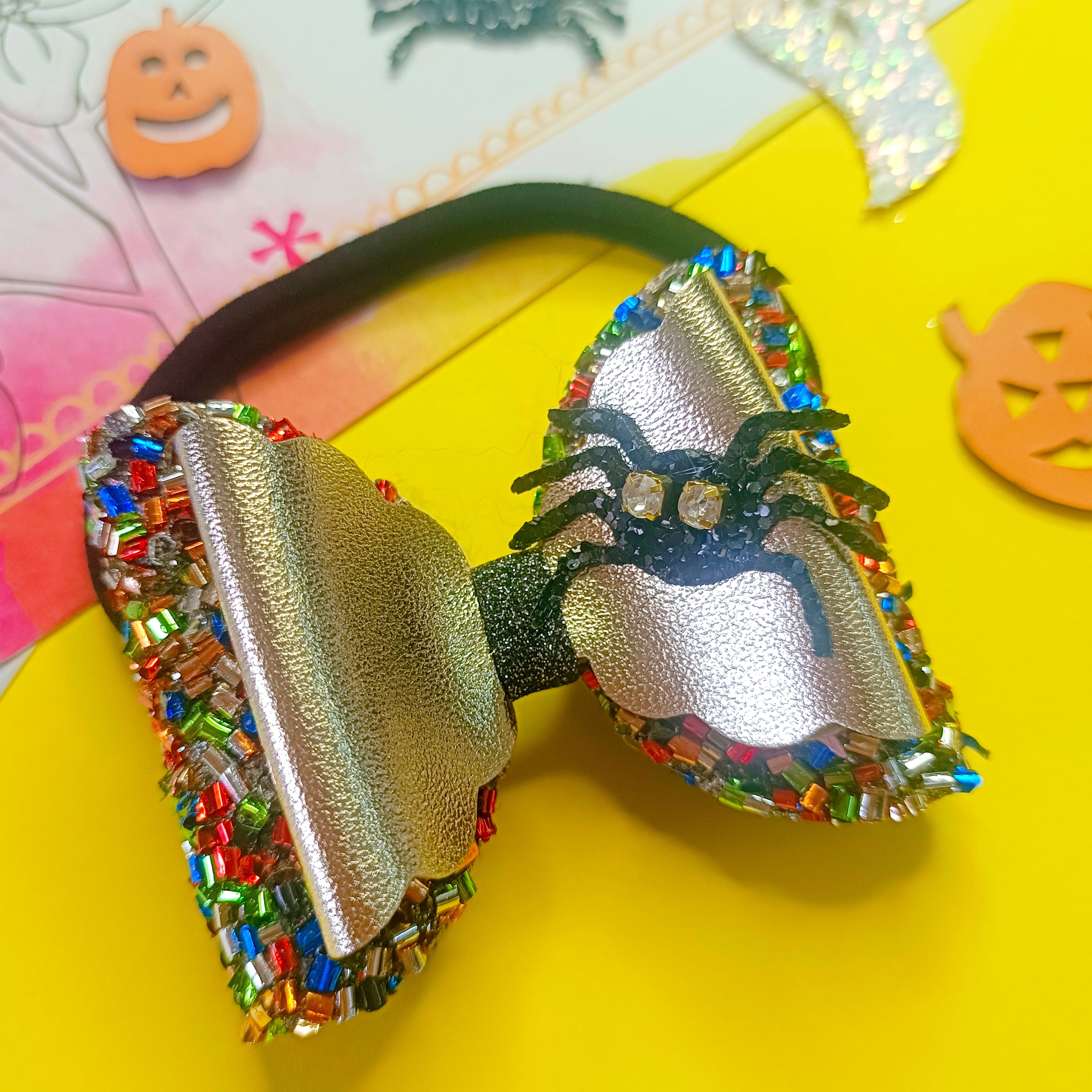 Spooky Spider Bow Soft Headband
