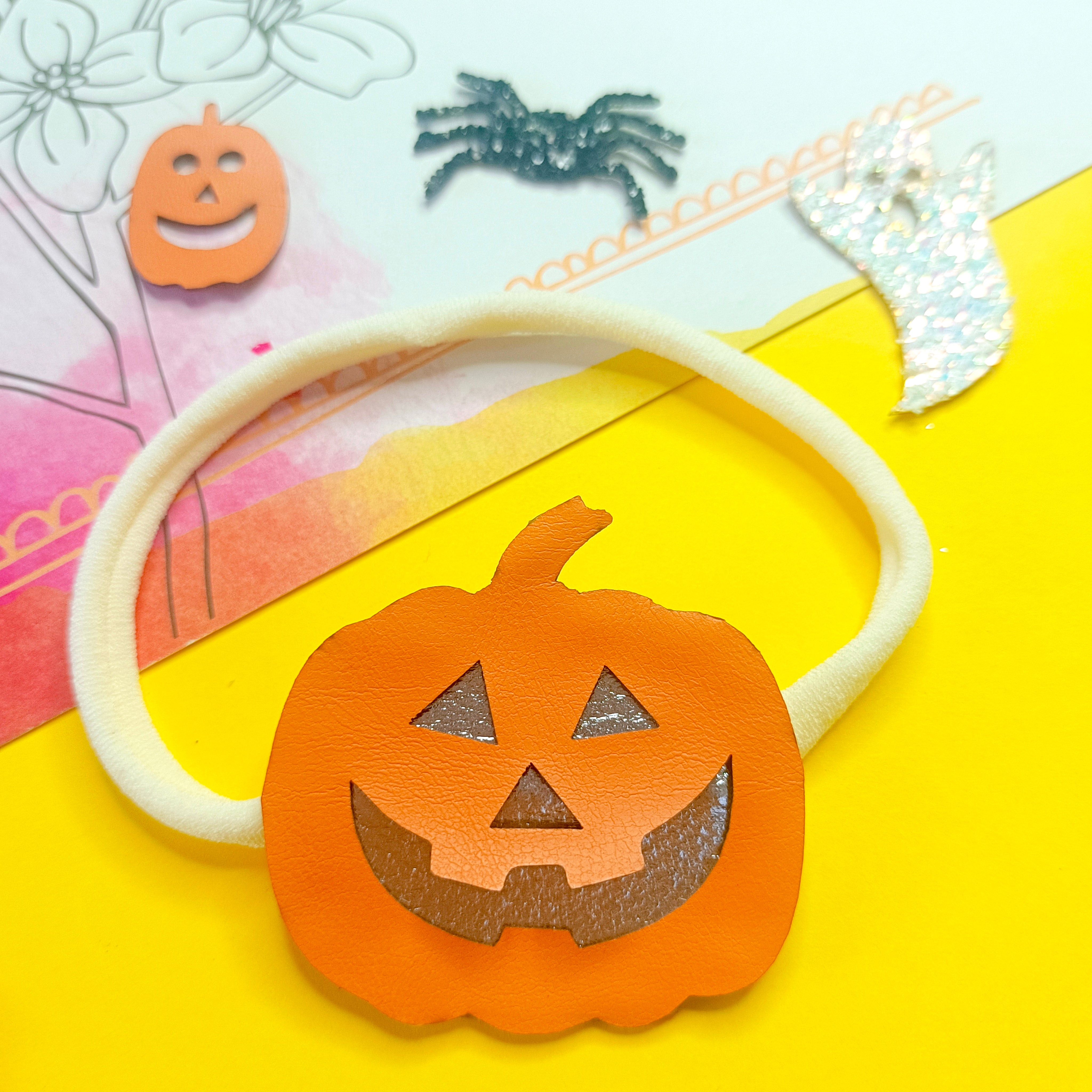 Smiley Pumpkin Soft Headband