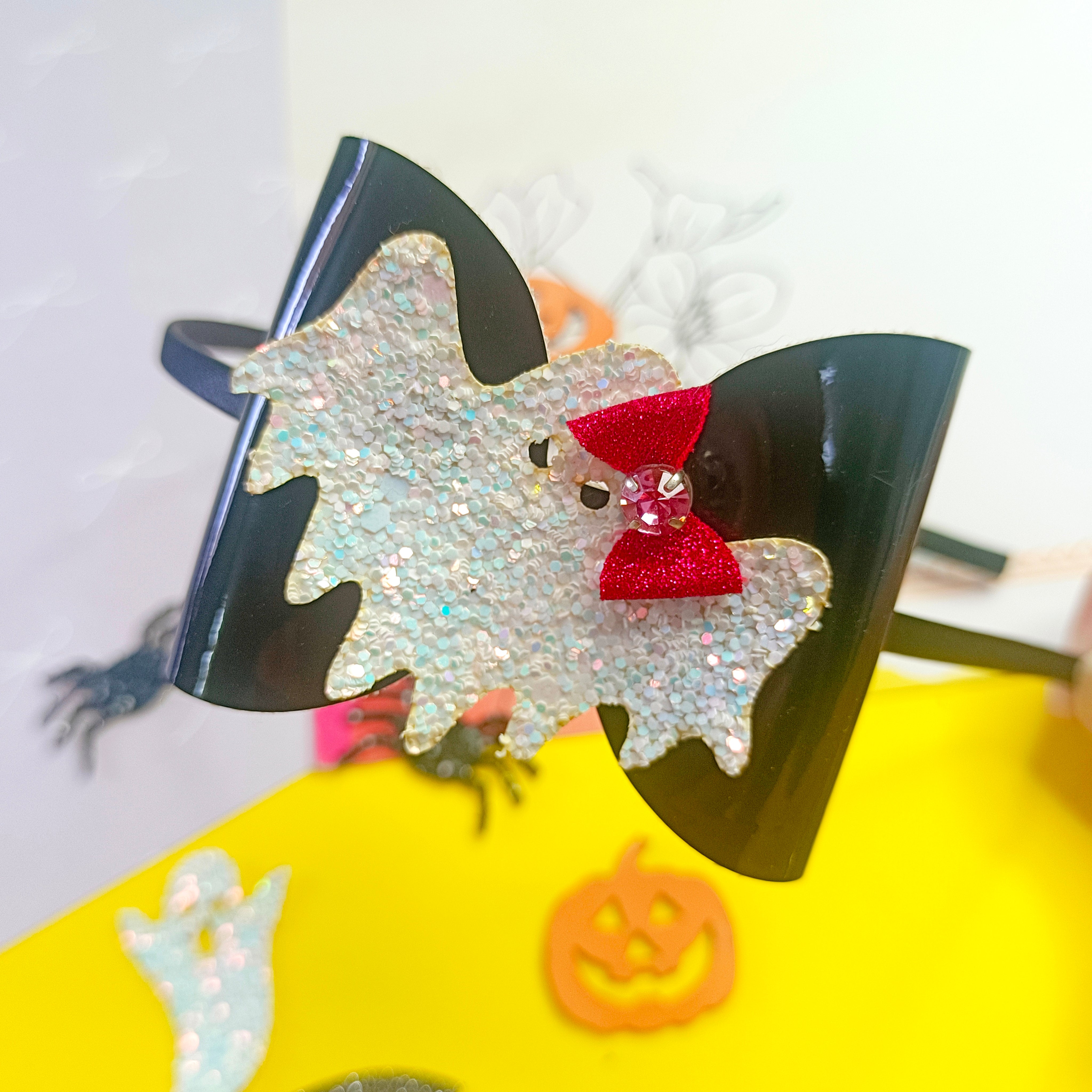 Spooky Ghost Bow Headband