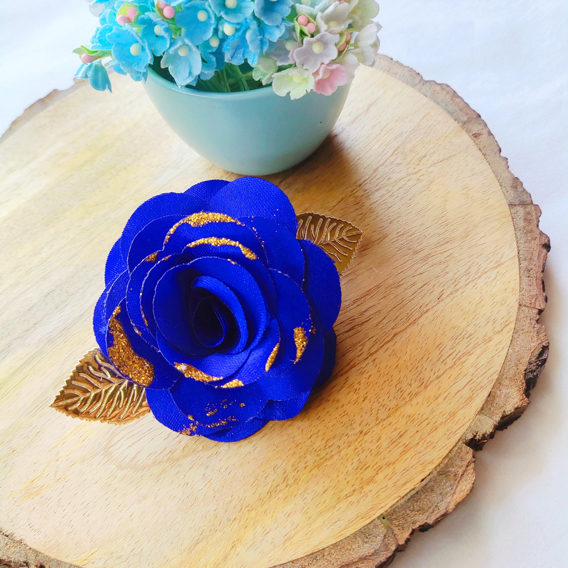 4 Colors Rose Flower Alligator Clip