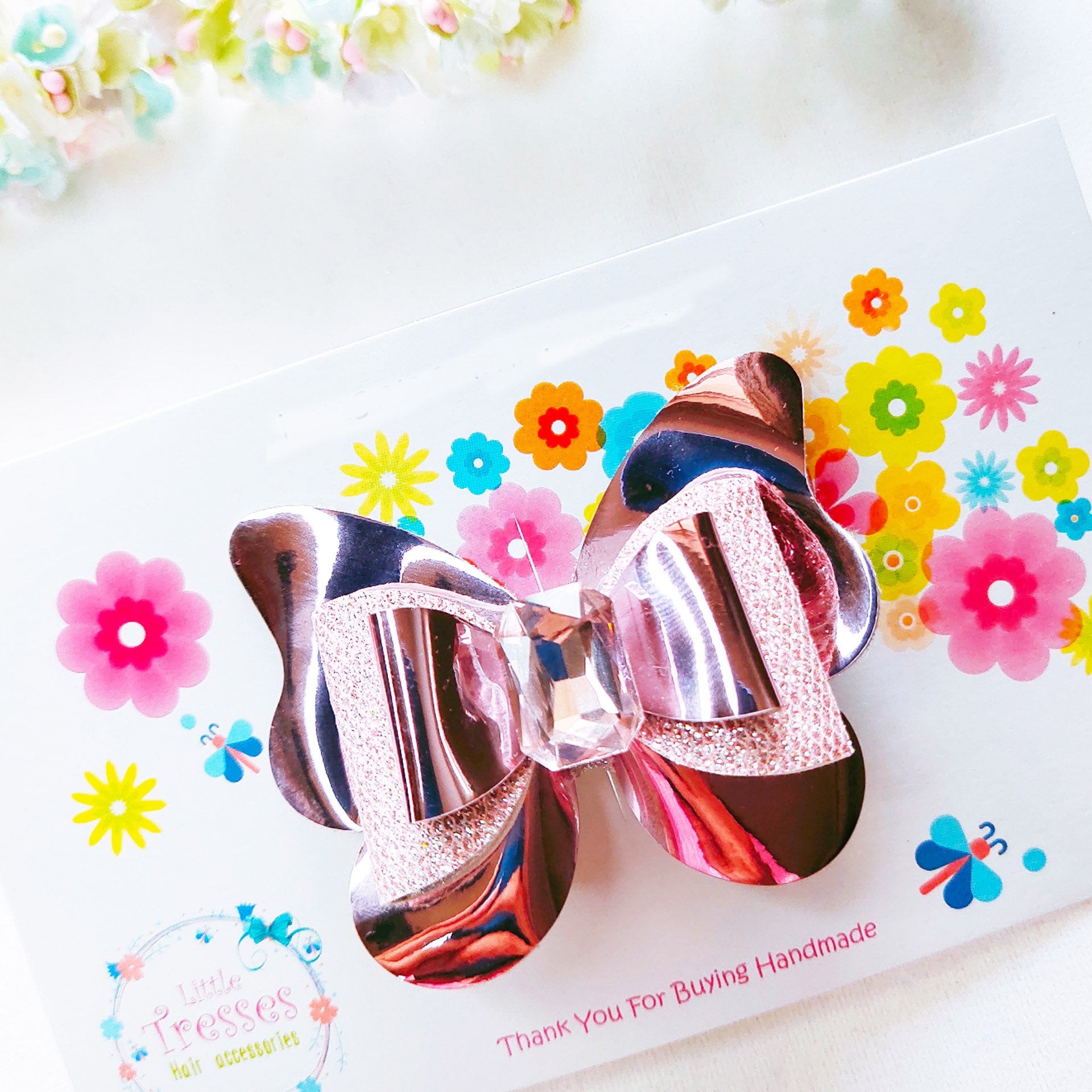 Butterfly Mirror Alligator Clip