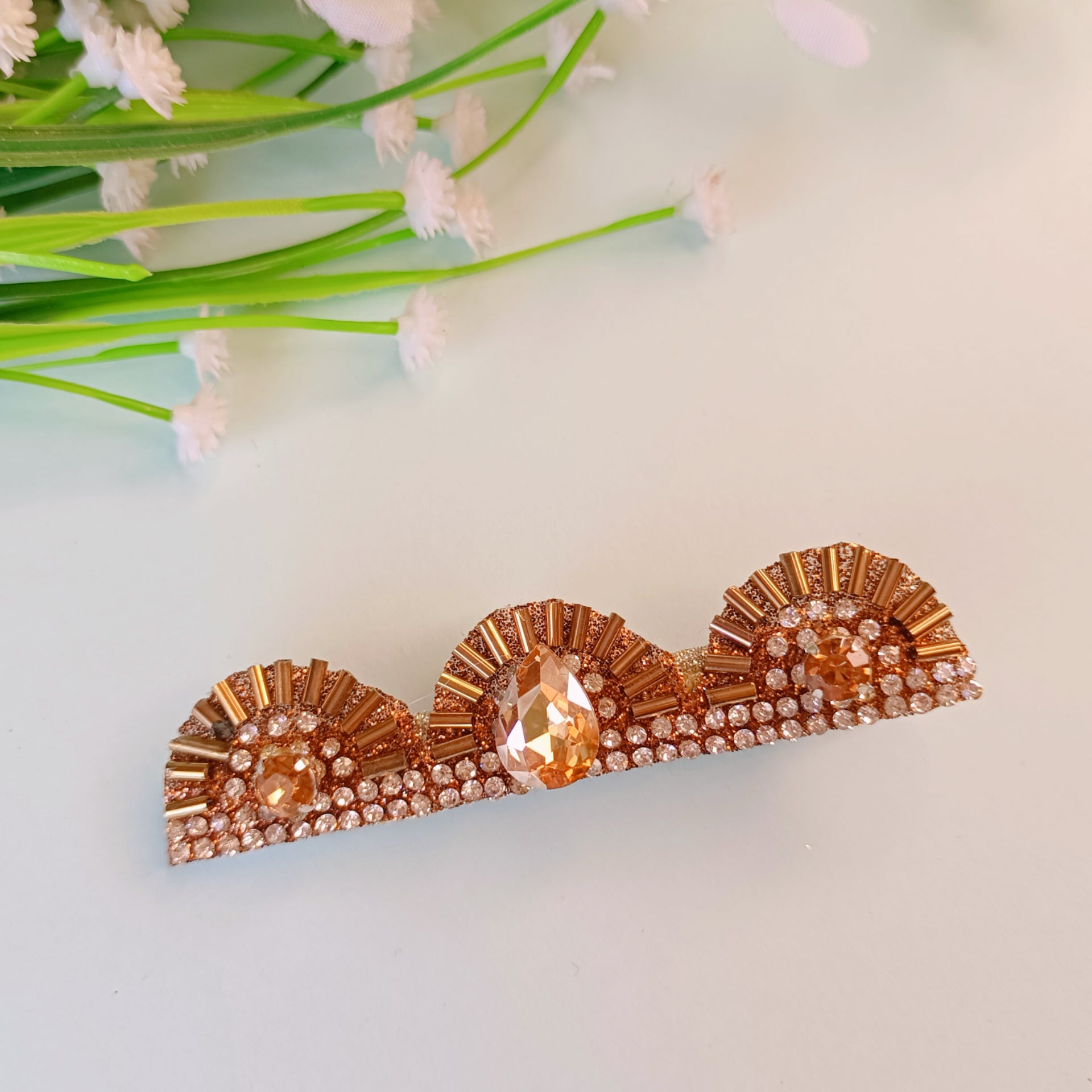 3 Colors Rising Sun Fancy Alligator Clip