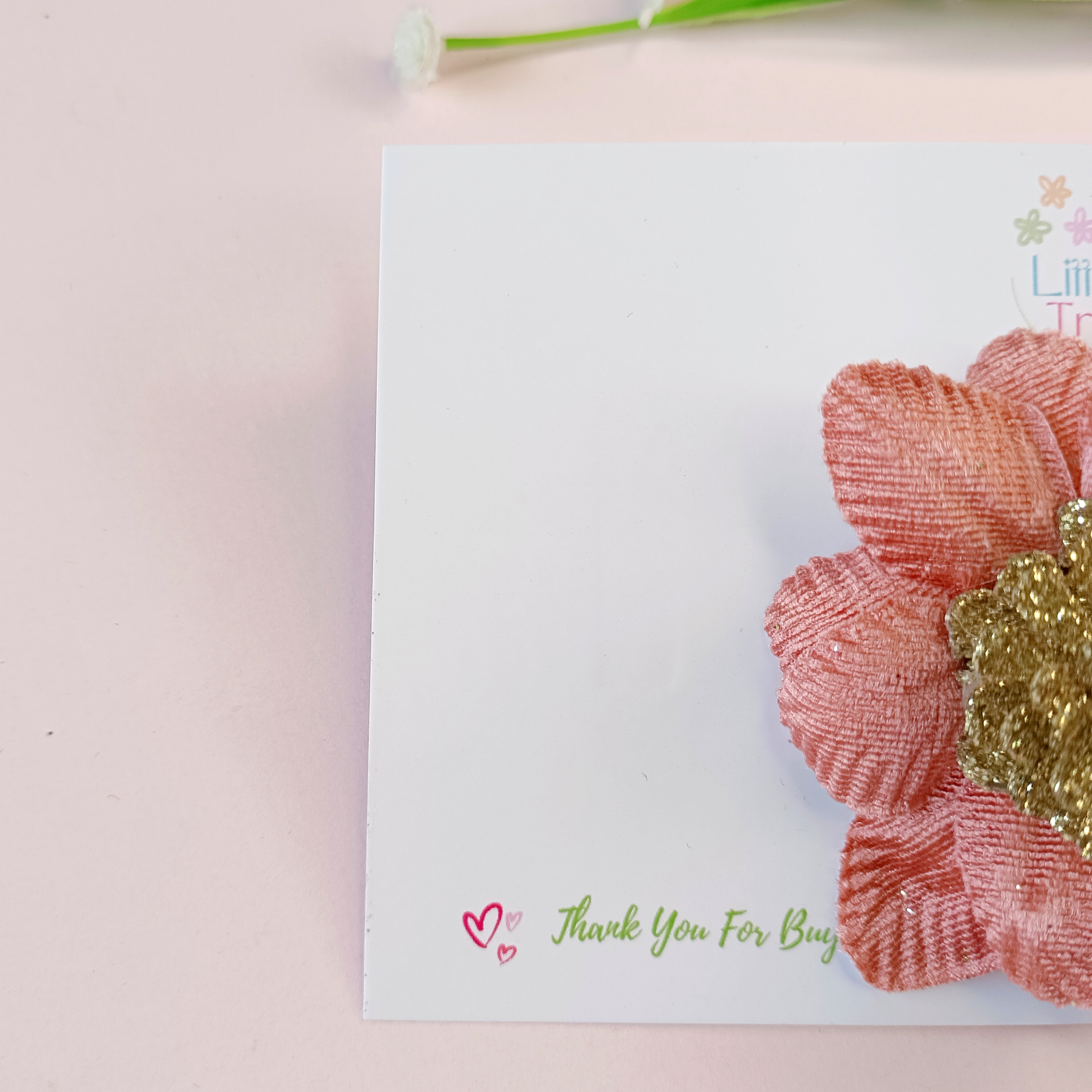 Layered Satin Flower Alligator Clip - Mauve