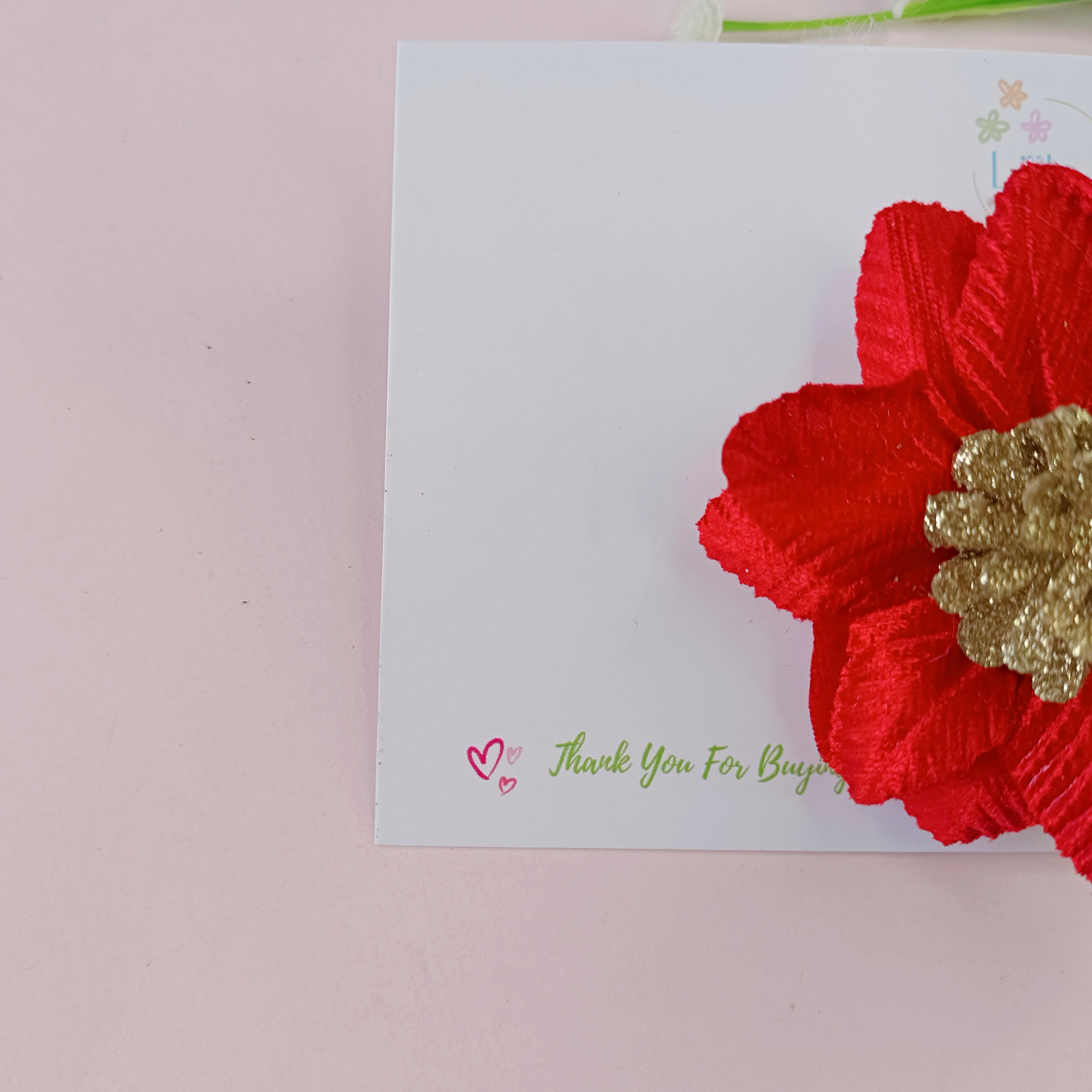 Layered Satin Flower Alligator Clip - Red