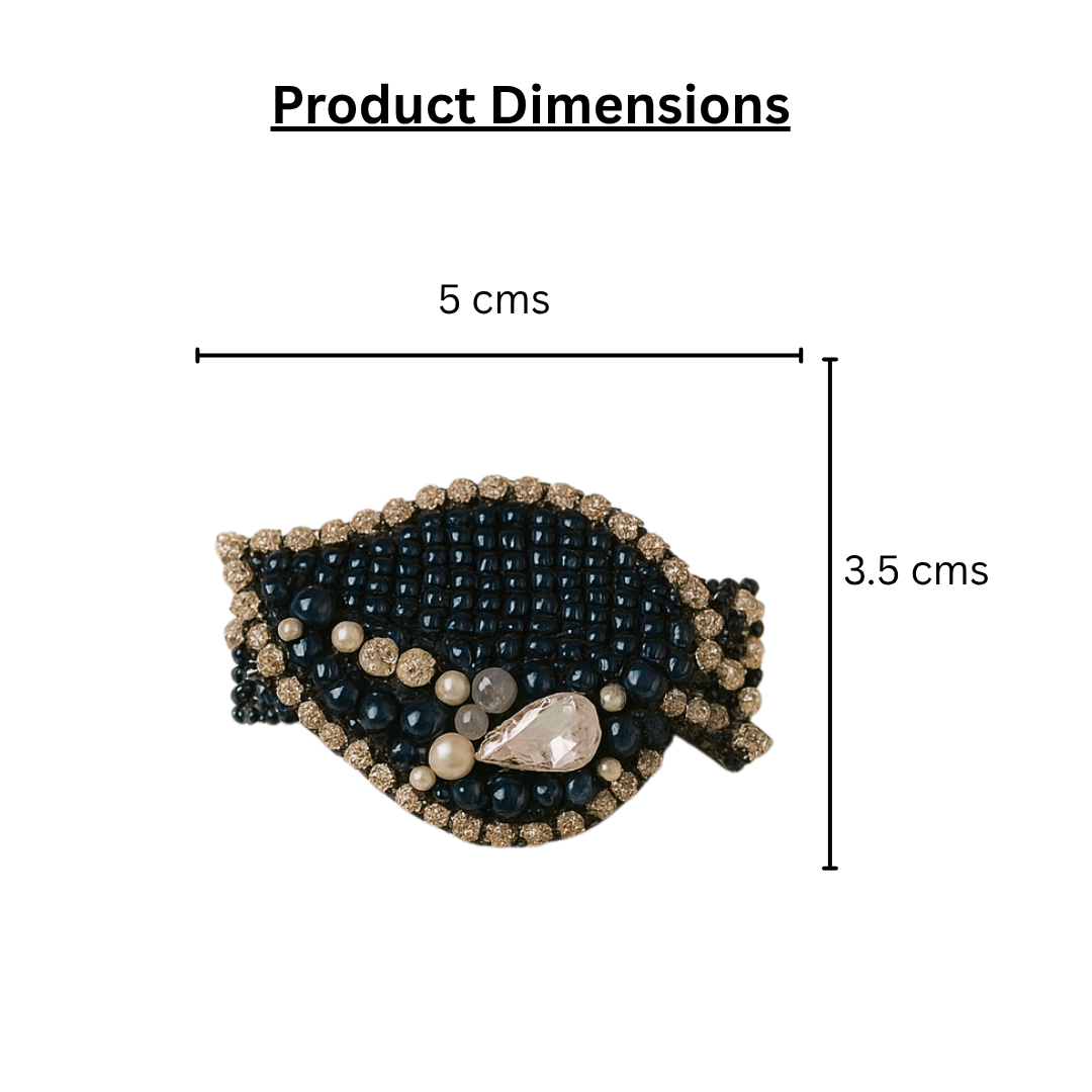 Combo of Blue Beaded Leaf  + Beads Alligator Clip