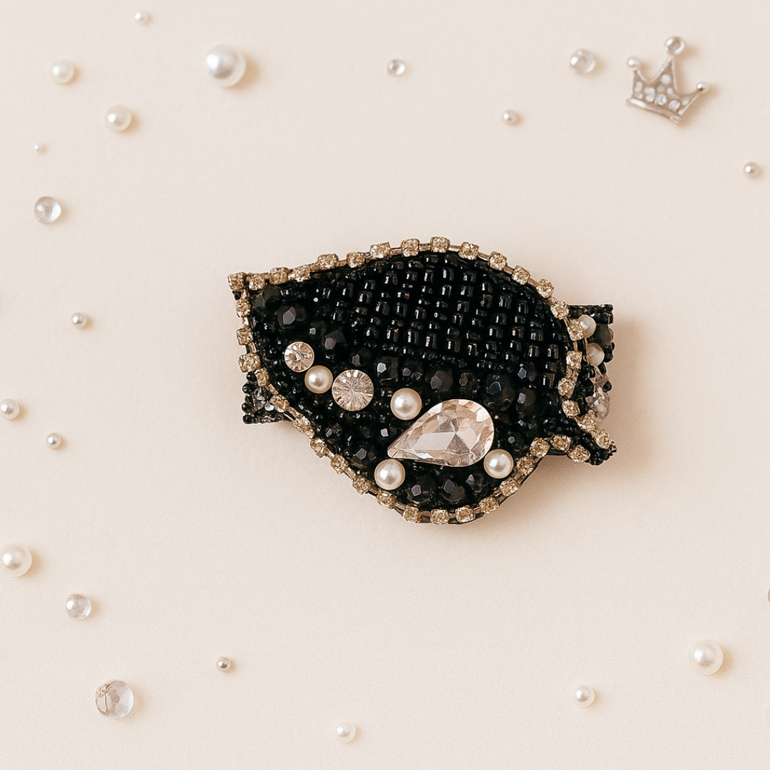 Combo of Black Beaded Leaf  + Beads Alligator Clip