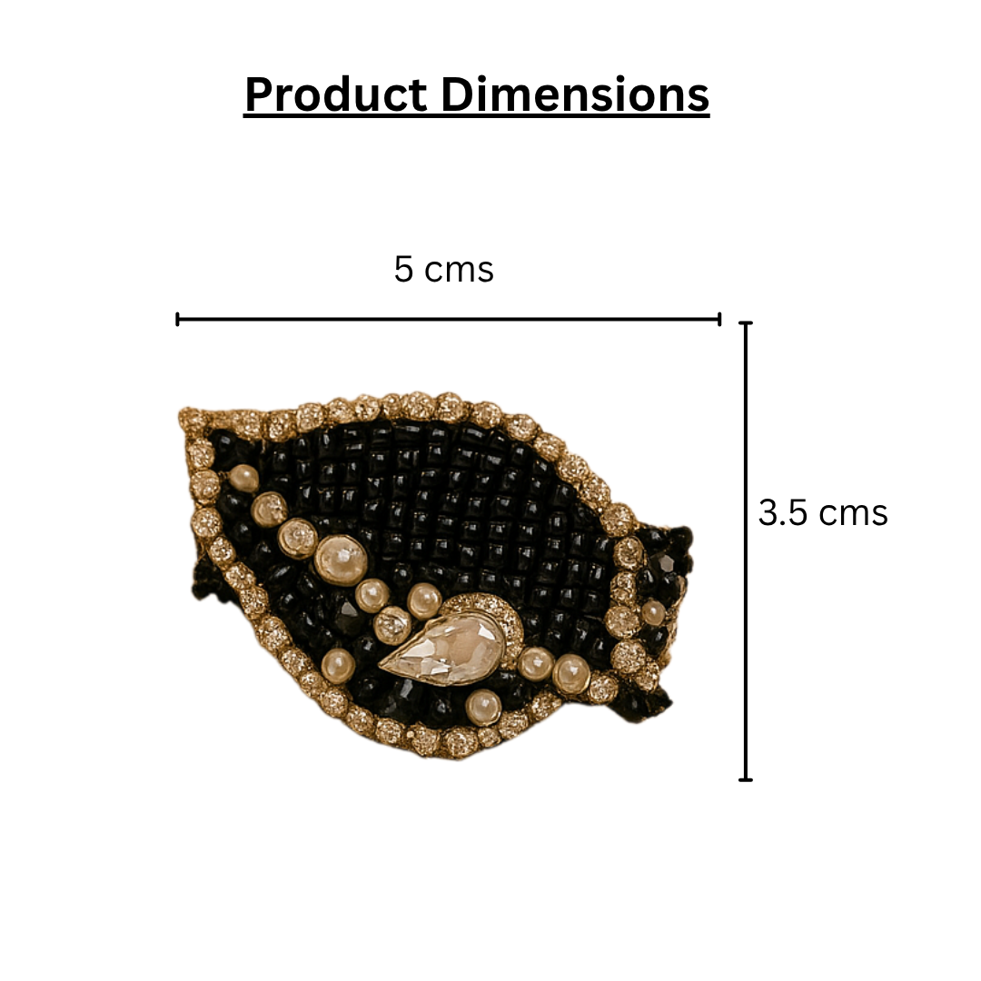 Combo of Black Beaded Leaf  + Beads Alligator Clip