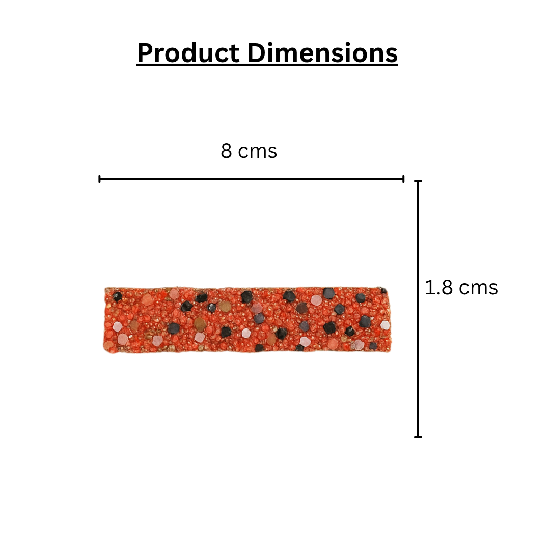 Combo of Peach Beaded Leaf  + Beads Alligator Clip