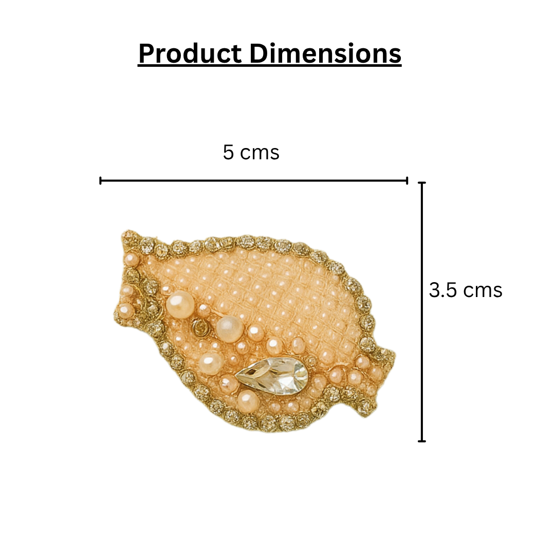 Combo of Golden Beaded Leaf  + Beads Alligator Clip