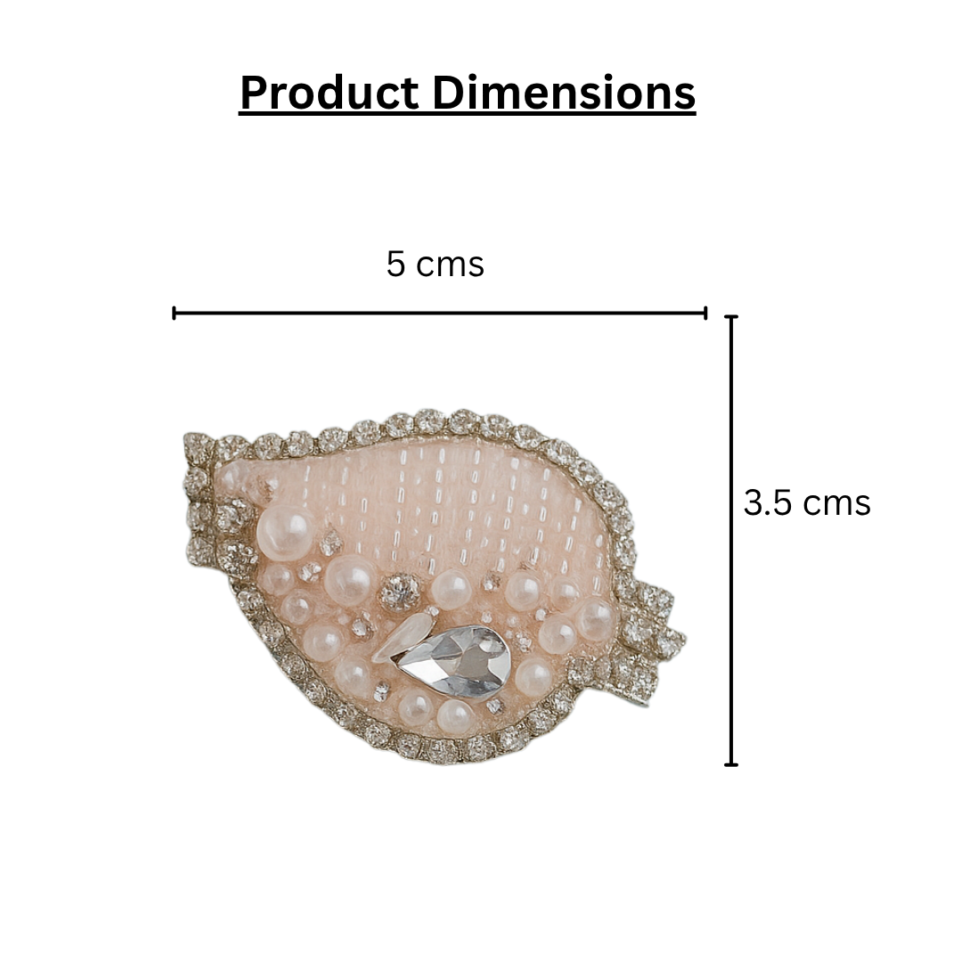 Combo of Silver Beaded Leaf  + Beads Alligator Clip