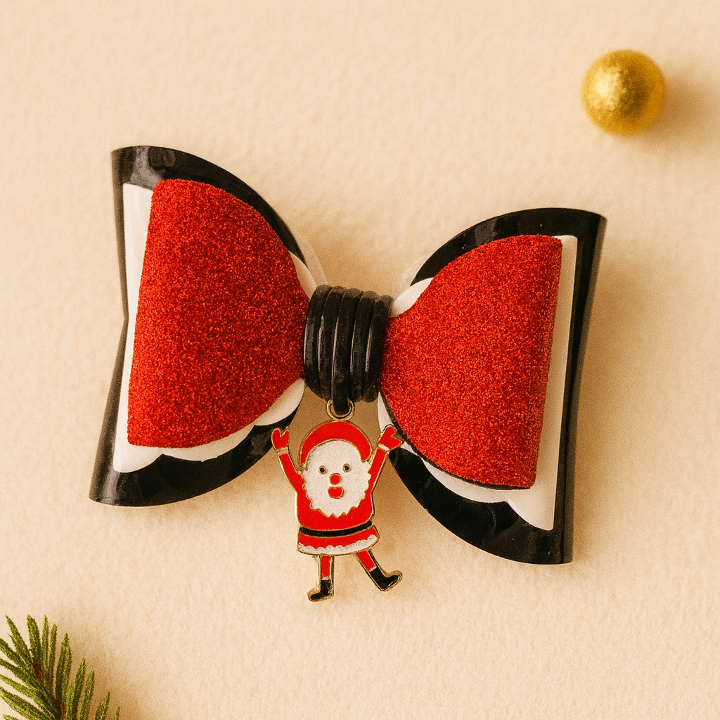 Musical Santa Charm Alligator Clip