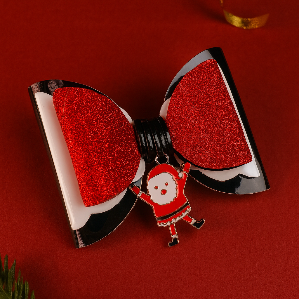 Musical Santa Charm Alligator Clip