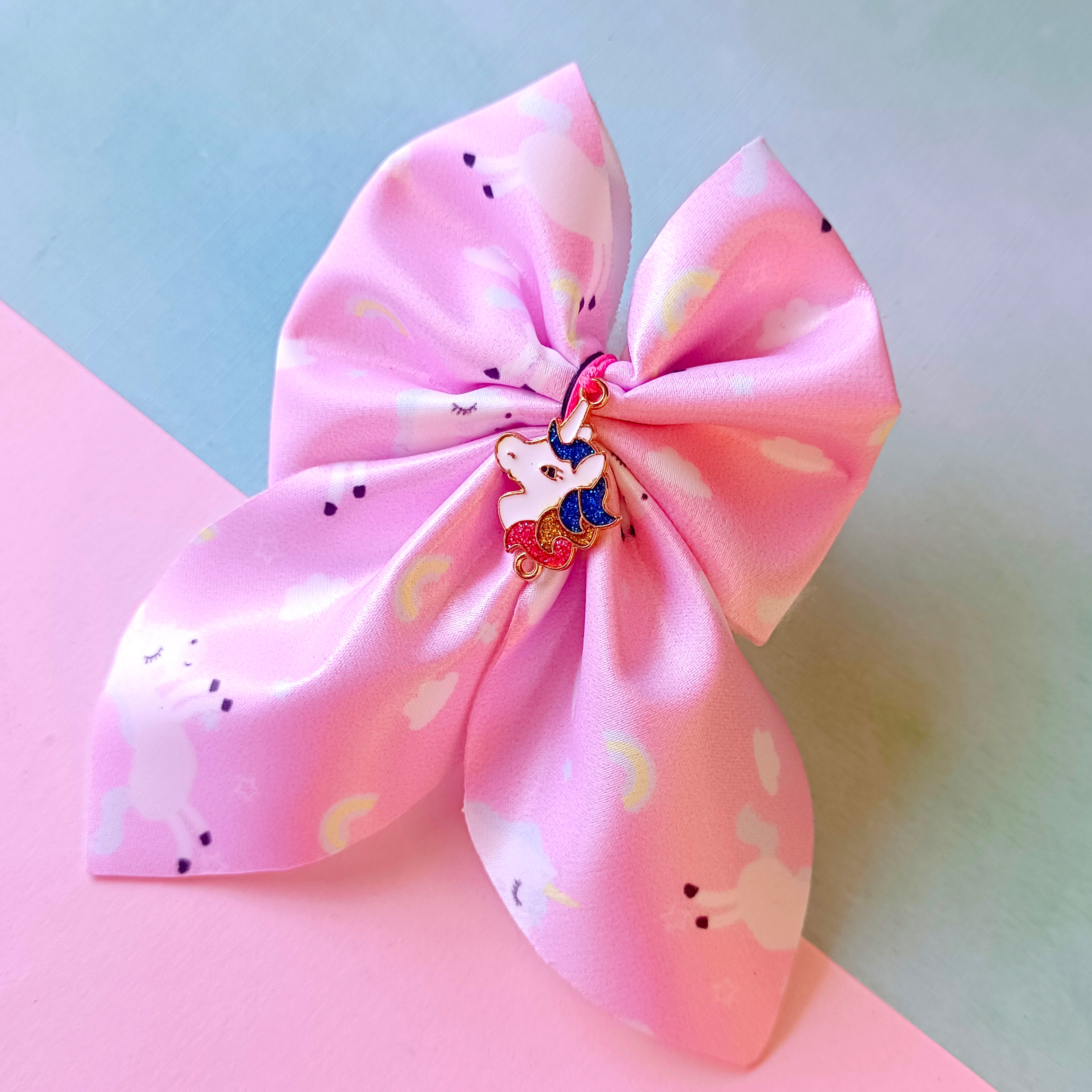 Unicorn Charm Piggy Tail Clip