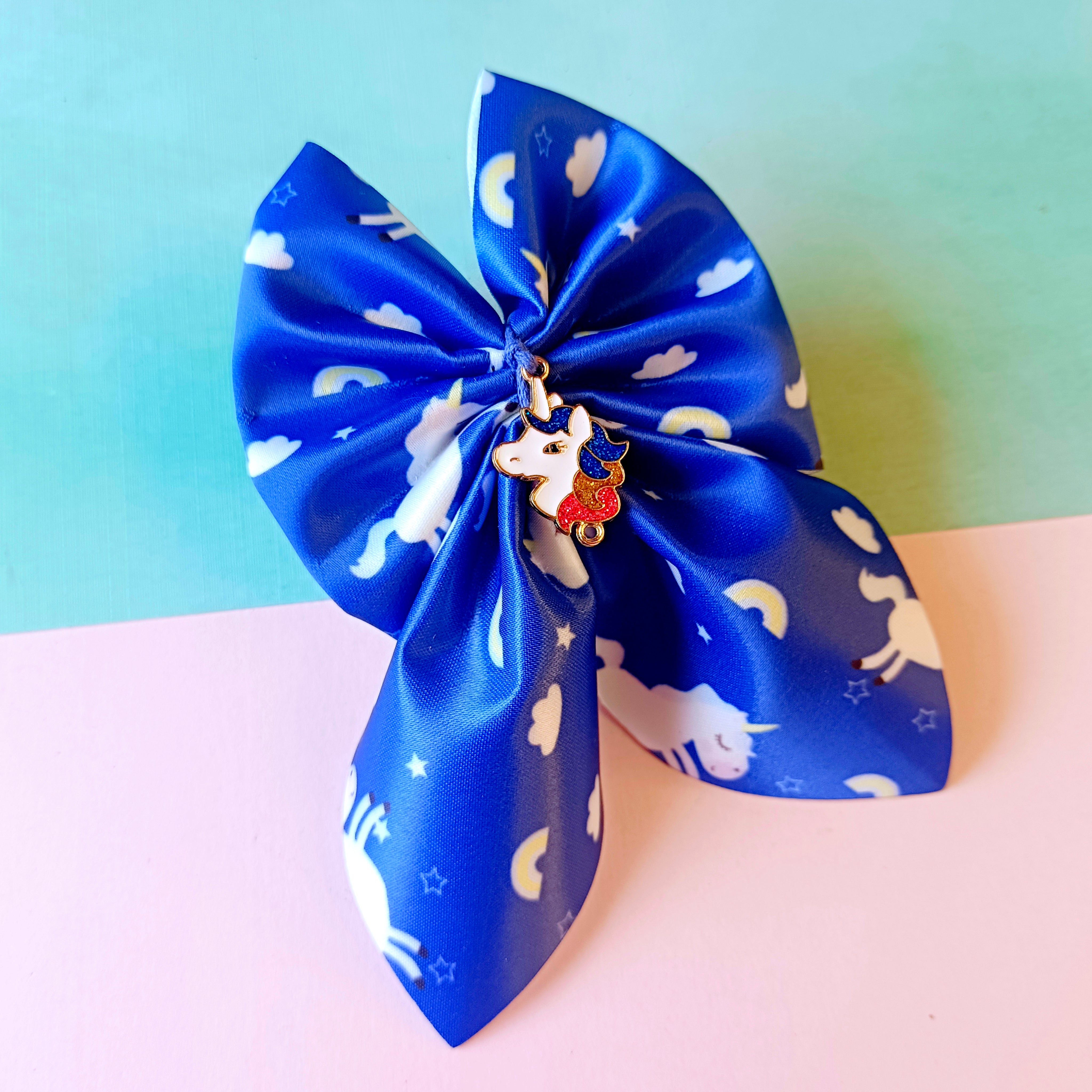 Unicorn Charm Piggy Tail Clip