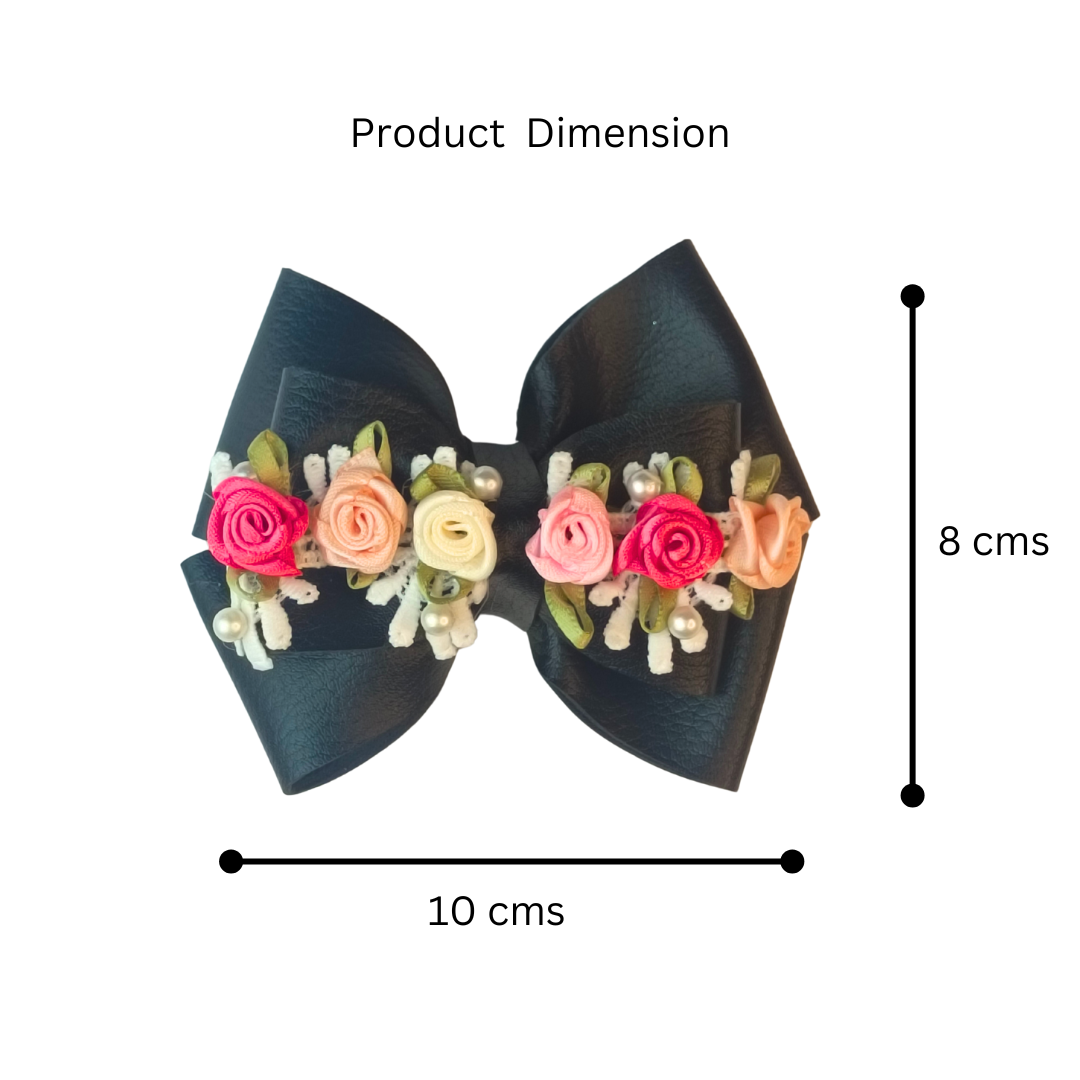 Black Gulmohar Vibrant Pop Alligator Clip