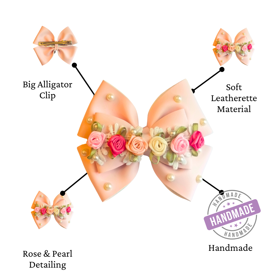 Baby Pink Gulmohar Pastel Bliss Alligator Clip