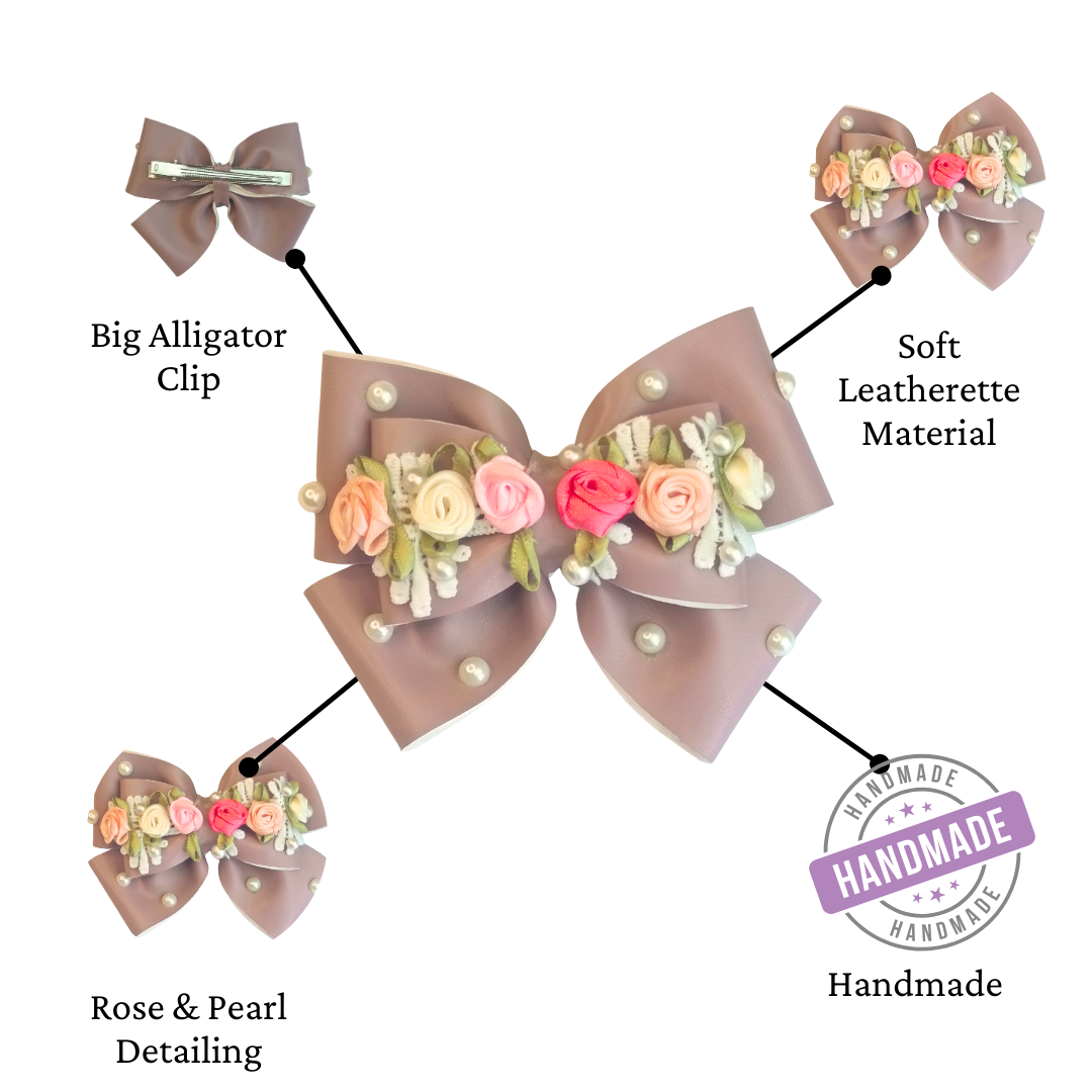 Dusky Purple Gulmohar Earthy Alligator Clip