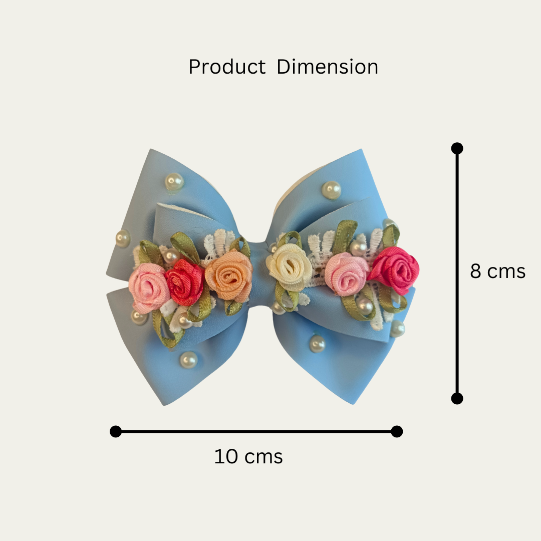 Light Blue Gulmohar Pastel Alligator Clip