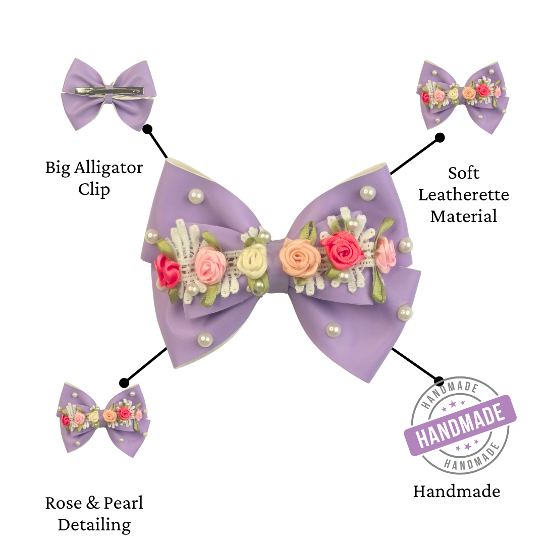 Gulmohar Pastel Alligator Clip - Light Purple