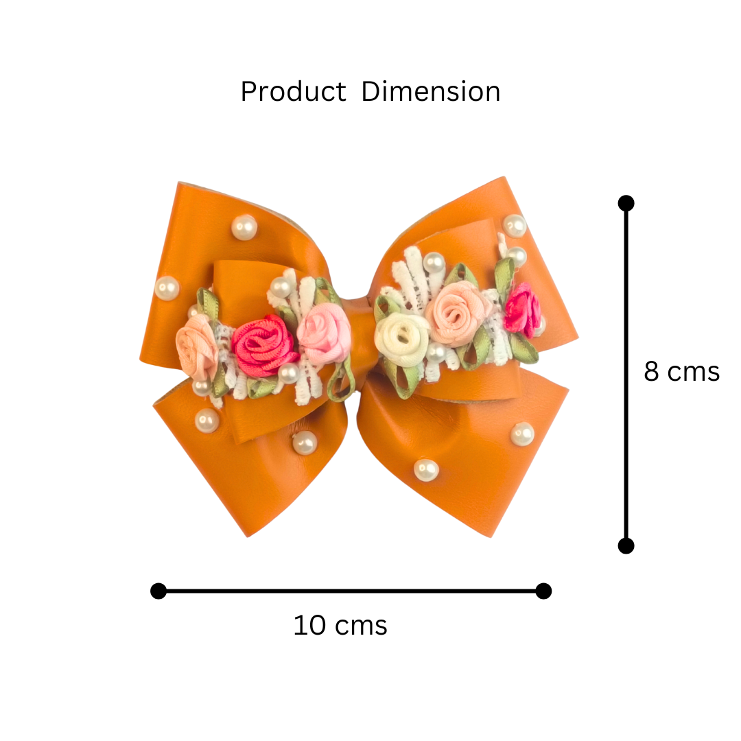 Orange Gulmohar Vibrant Alligator Clip