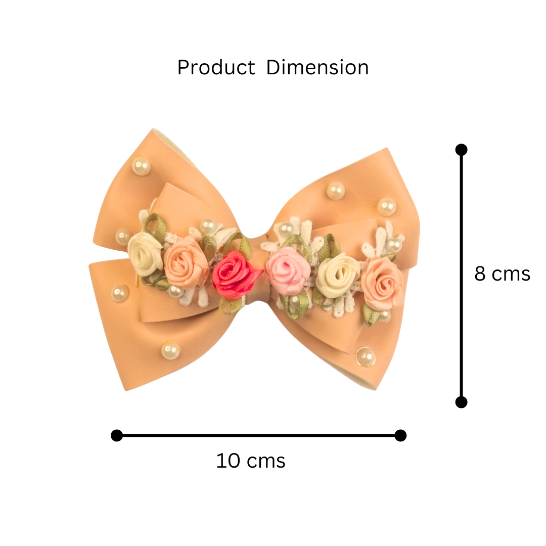 Peach Gulmohar Pastel Alligator Clip