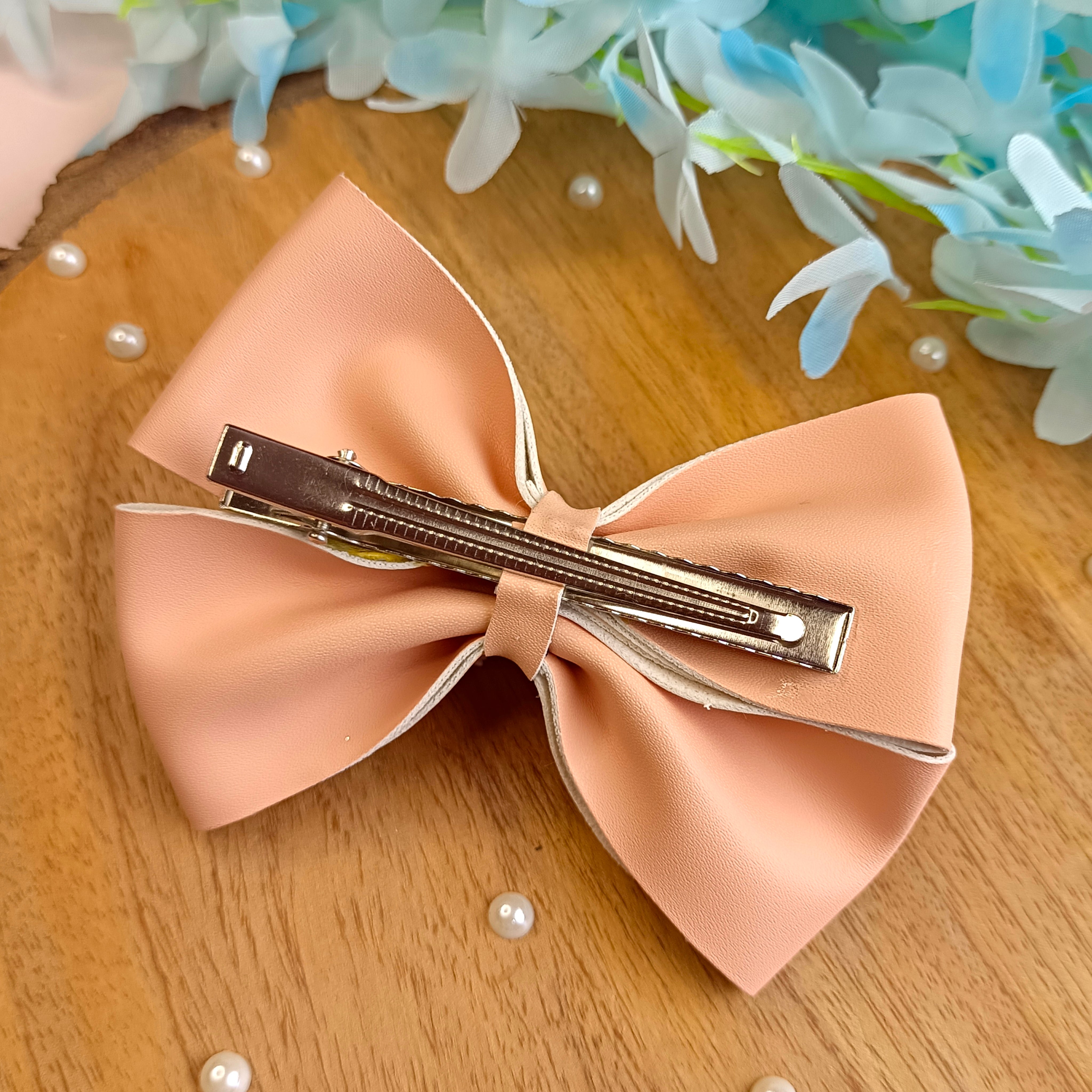 Gulmohar Pastel Alligator Clip - Peach