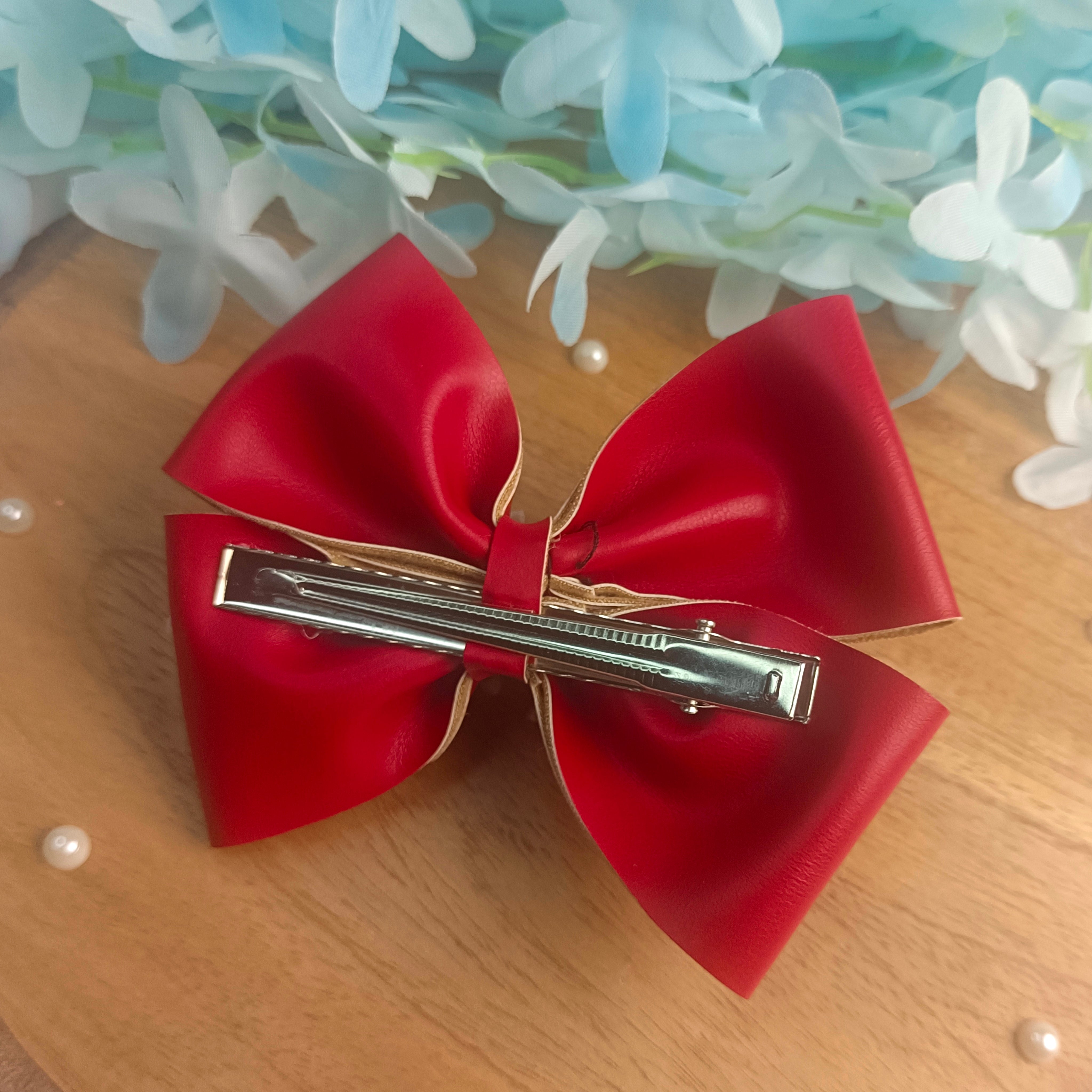 Red Gulmohar Vibrant Alligator Clip