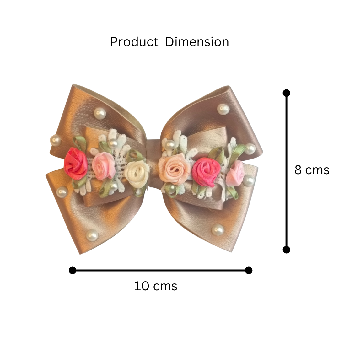 Rose Gold Gulmohar Festive Alligator Clip