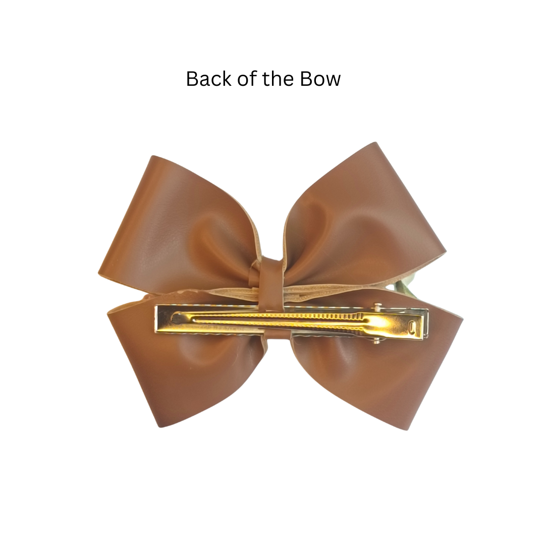 Tan Brown Gulmohar Earthy Alligator Clip